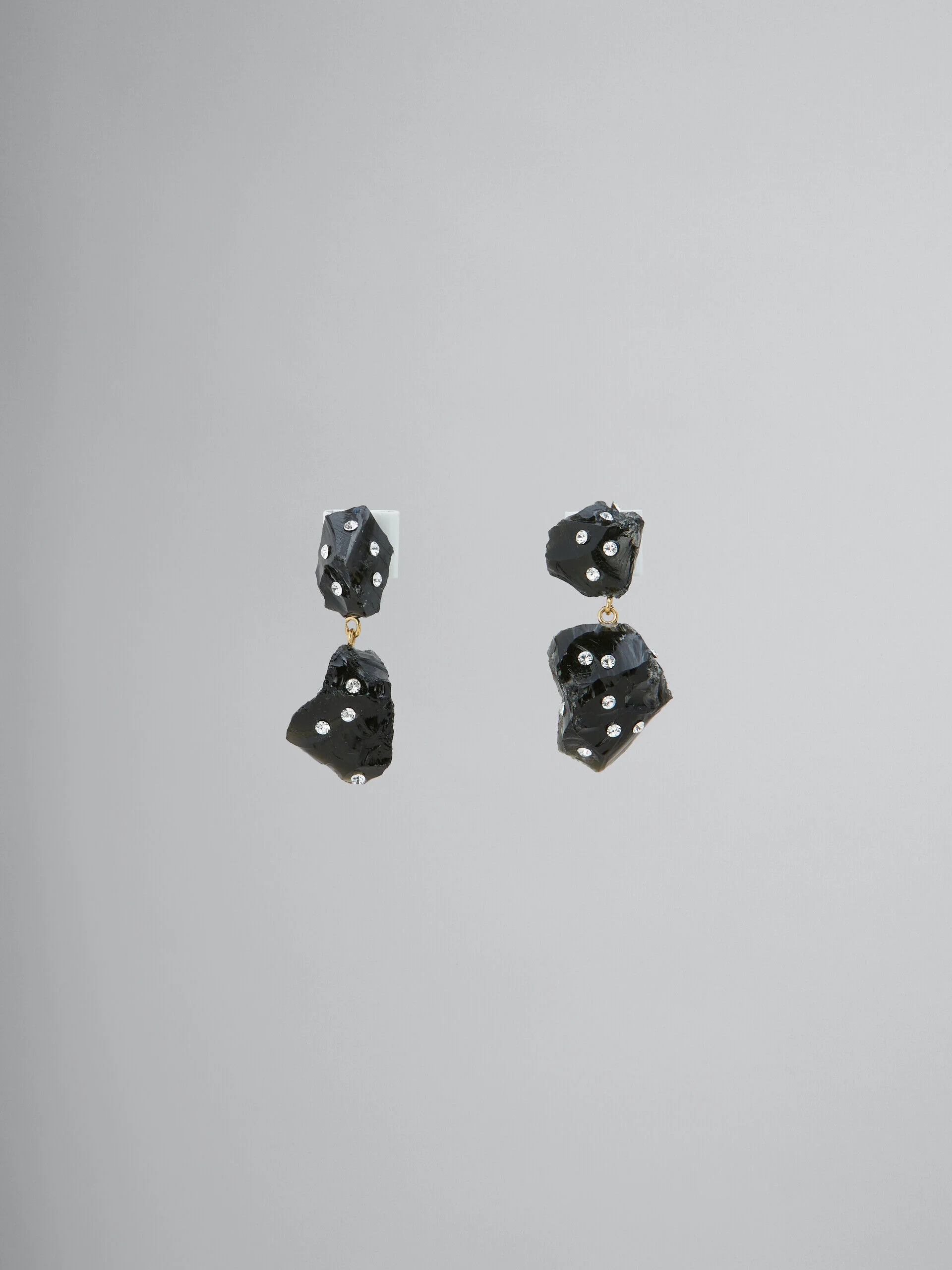 MARNI WOMEN'S BLACK SCULPTURAL DROP EARRINGS