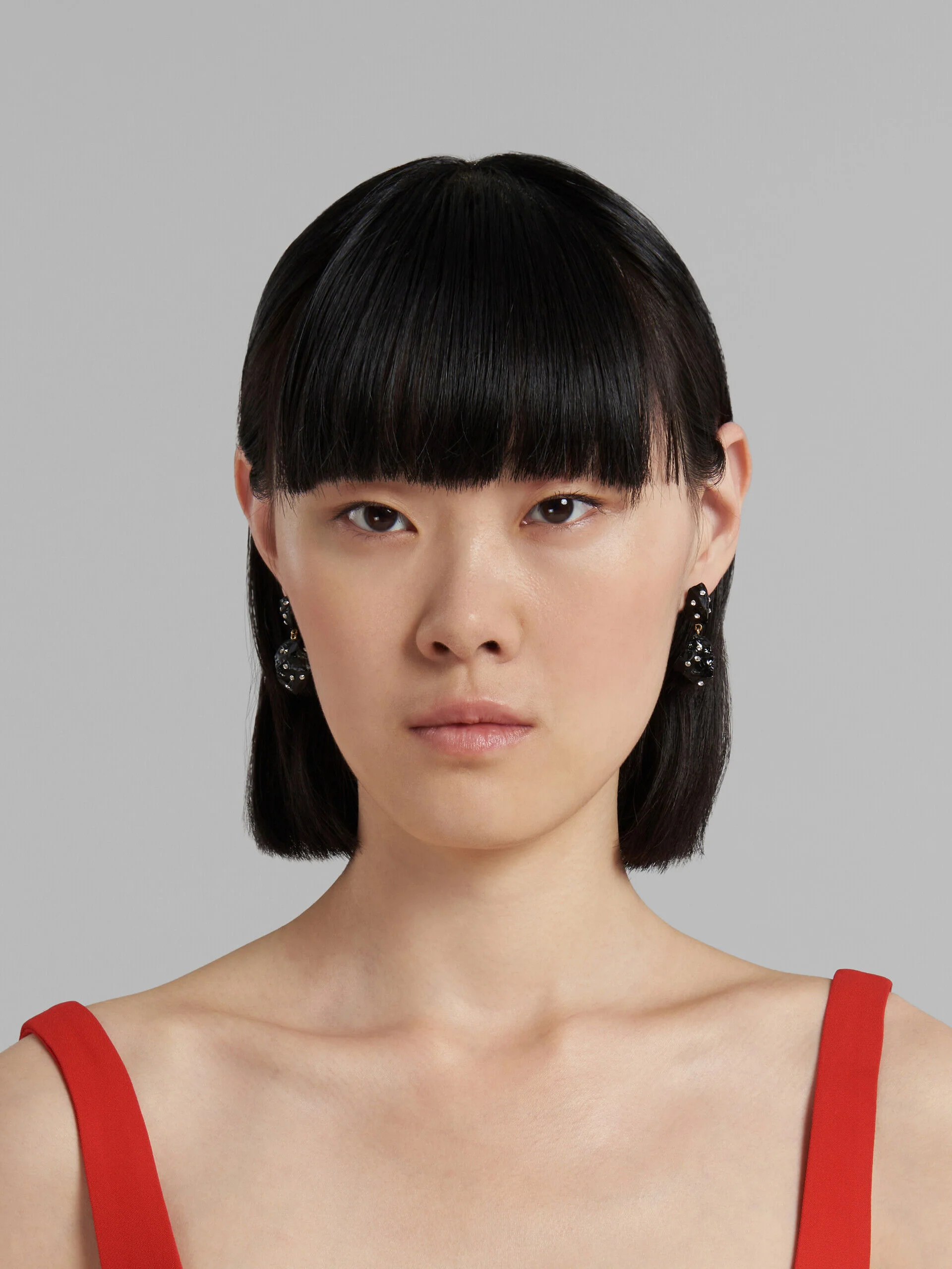 MARNI WOMEN'S BLACK SCULPTURAL DROP EARRINGS - Image 2