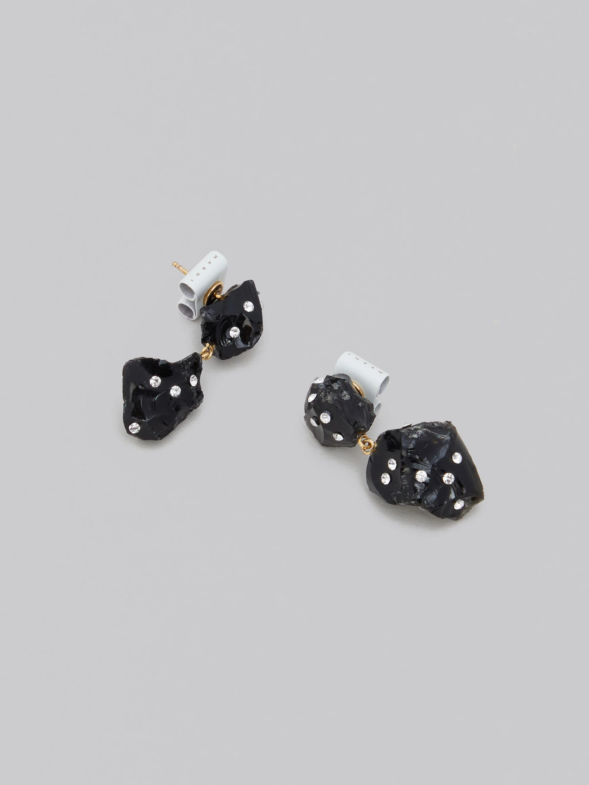 MARNI WOMEN'S BLACK SCULPTURAL DROP EARRINGS - Image 4