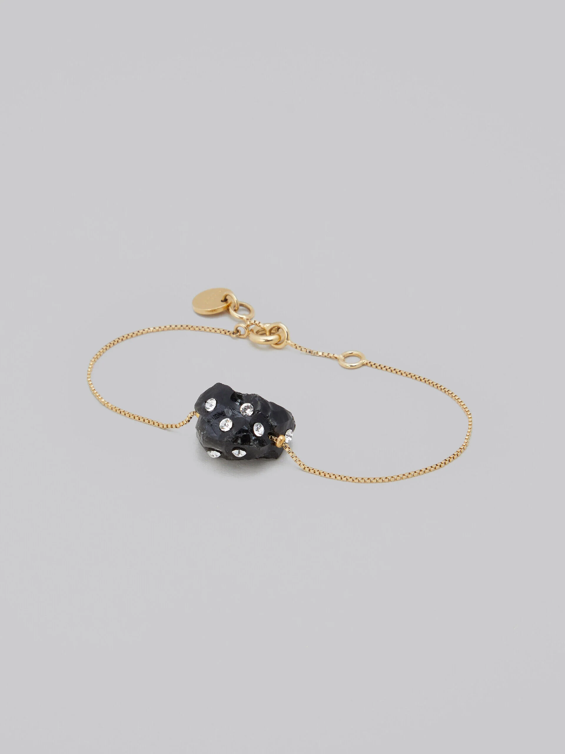 MARNI WOMEN'S GOLD CHAIN BRACELET WITH BLACK STONE - Image 4