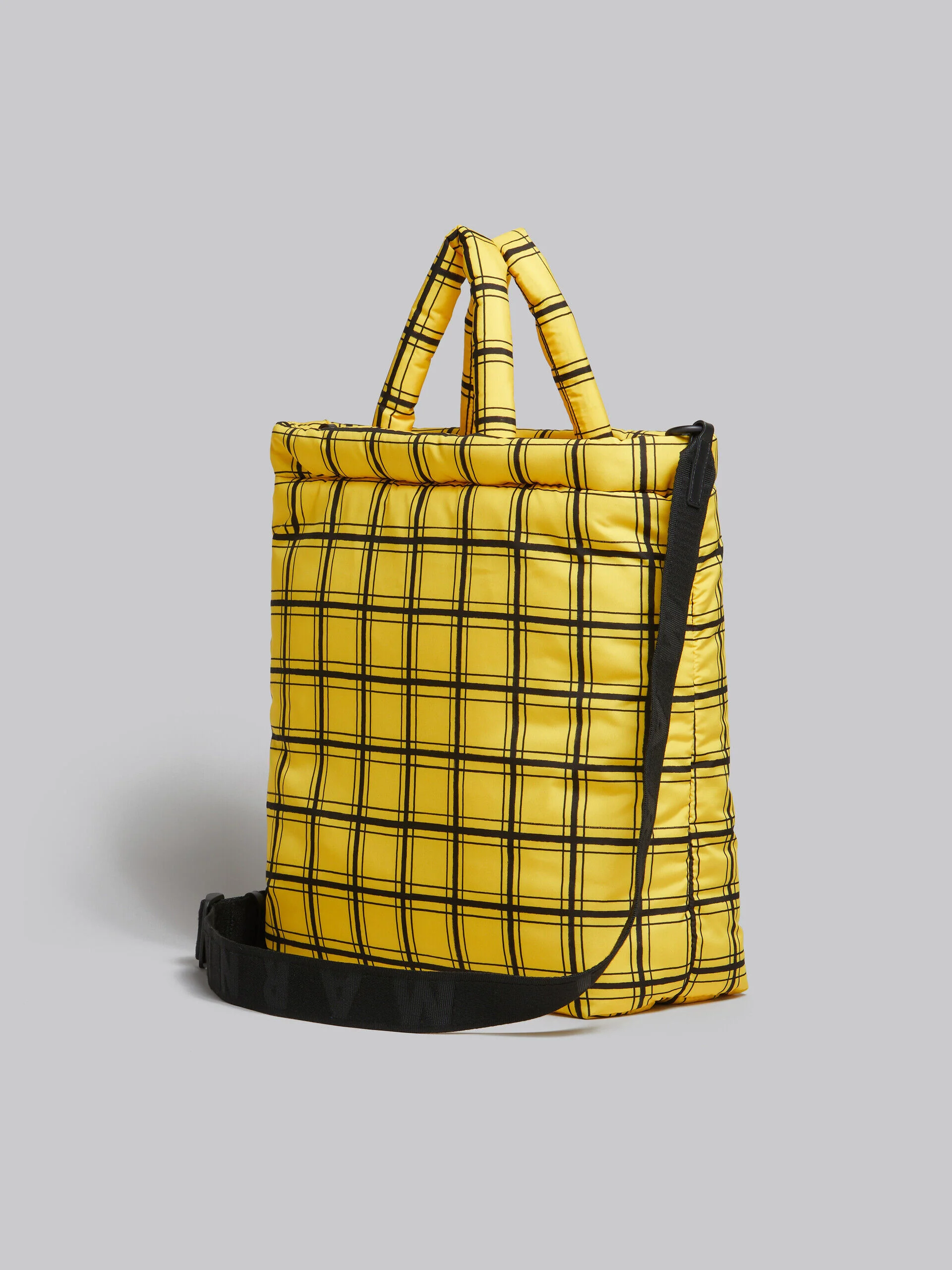 MARNI WOMEN'S YELLOW PLAID TOTE BAG - Image 3