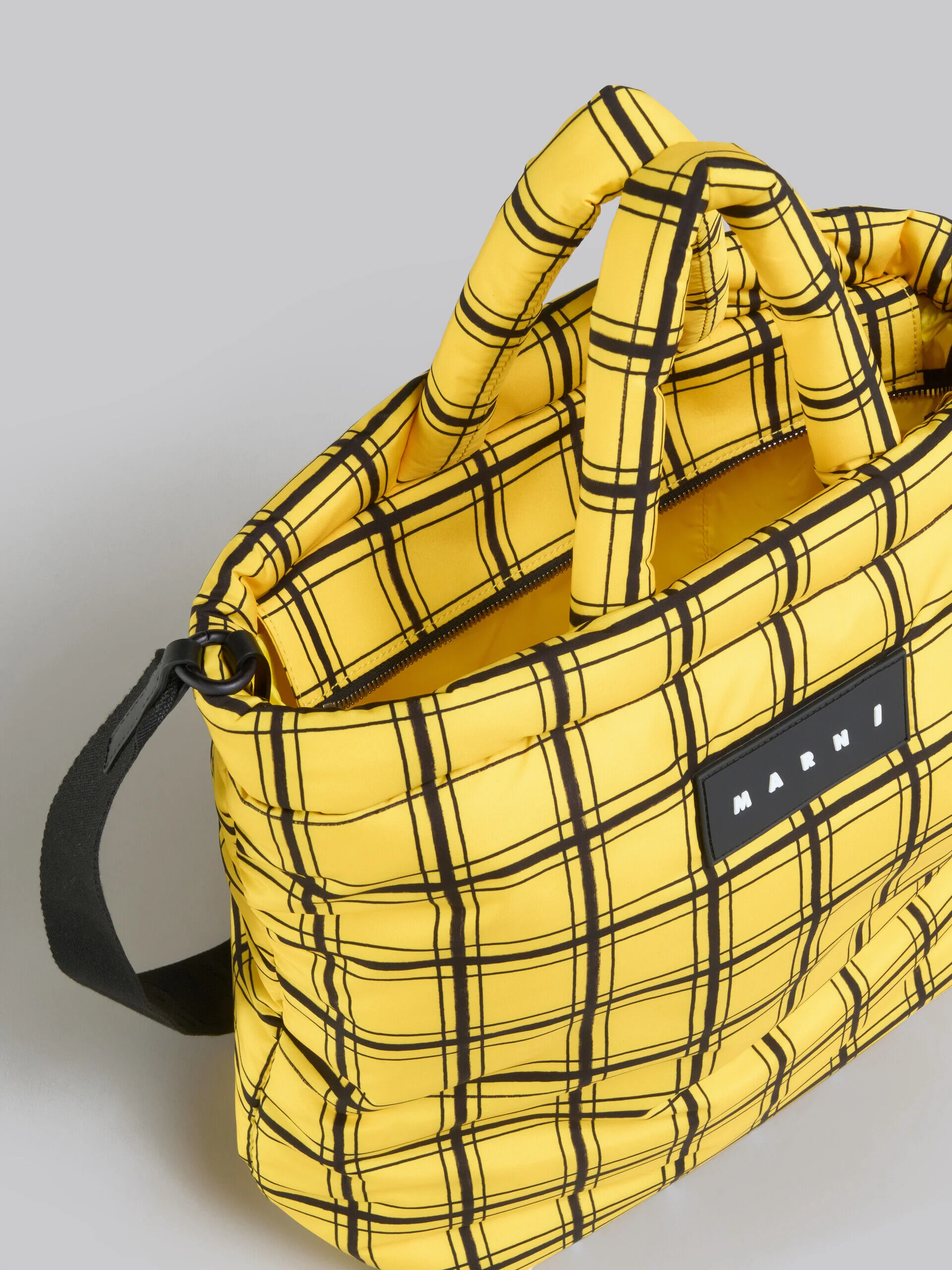 MARNI WOMEN'S YELLOW PLAID TOTE BAG - Image 4
