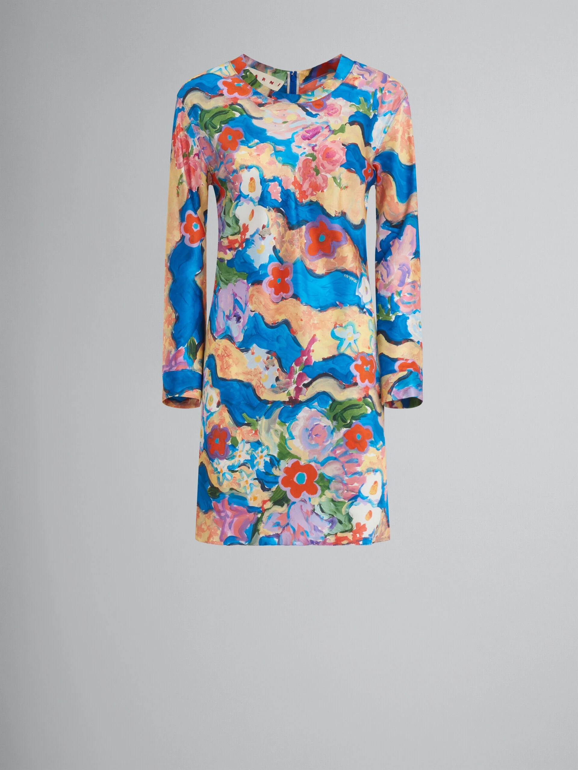 MARNI WOMEN'S COBALT FLORAL PRINT DRESS