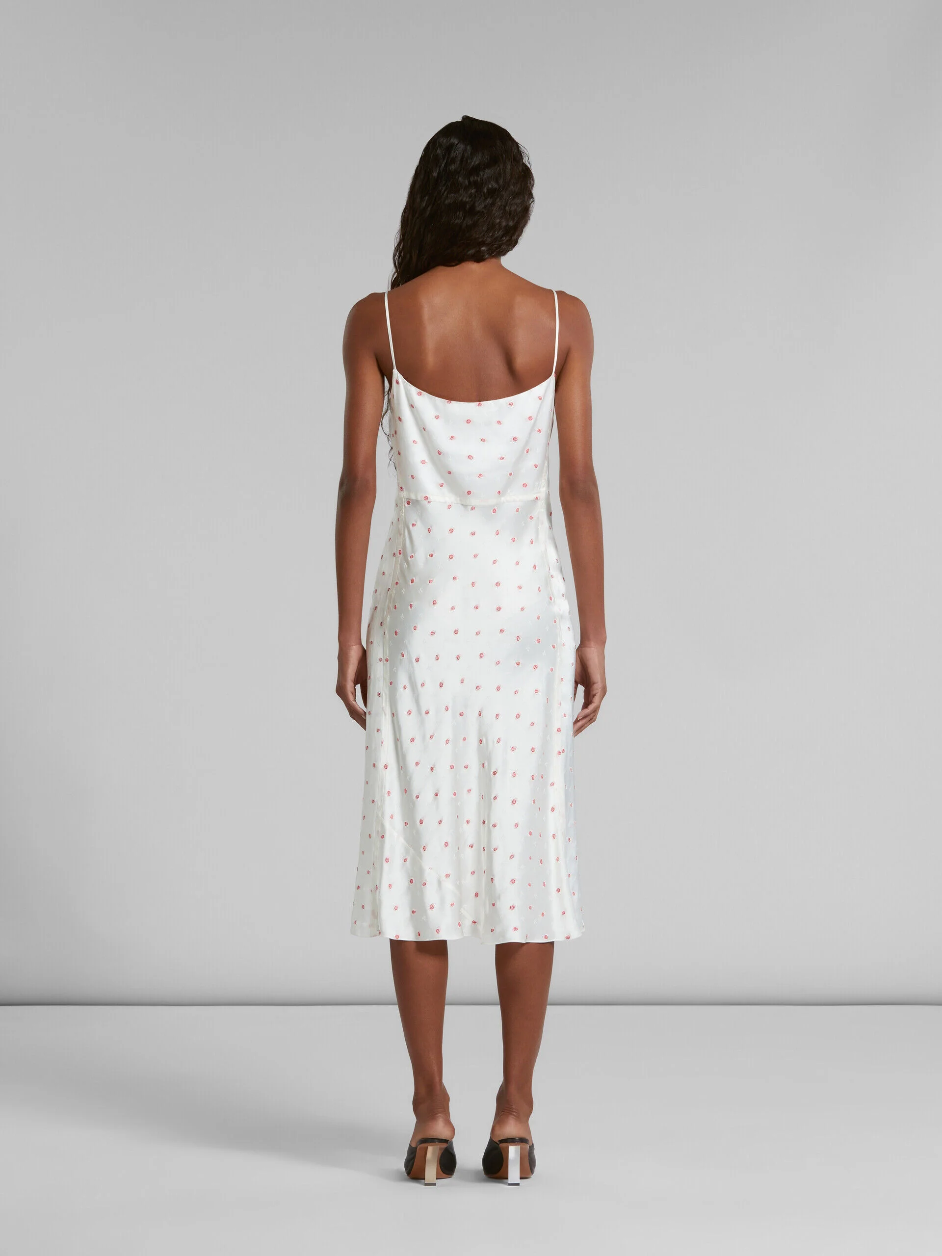 MARNI WOMEN'S WHITE SLIP DRESS WITH FLORAL PATTERN - Image 3