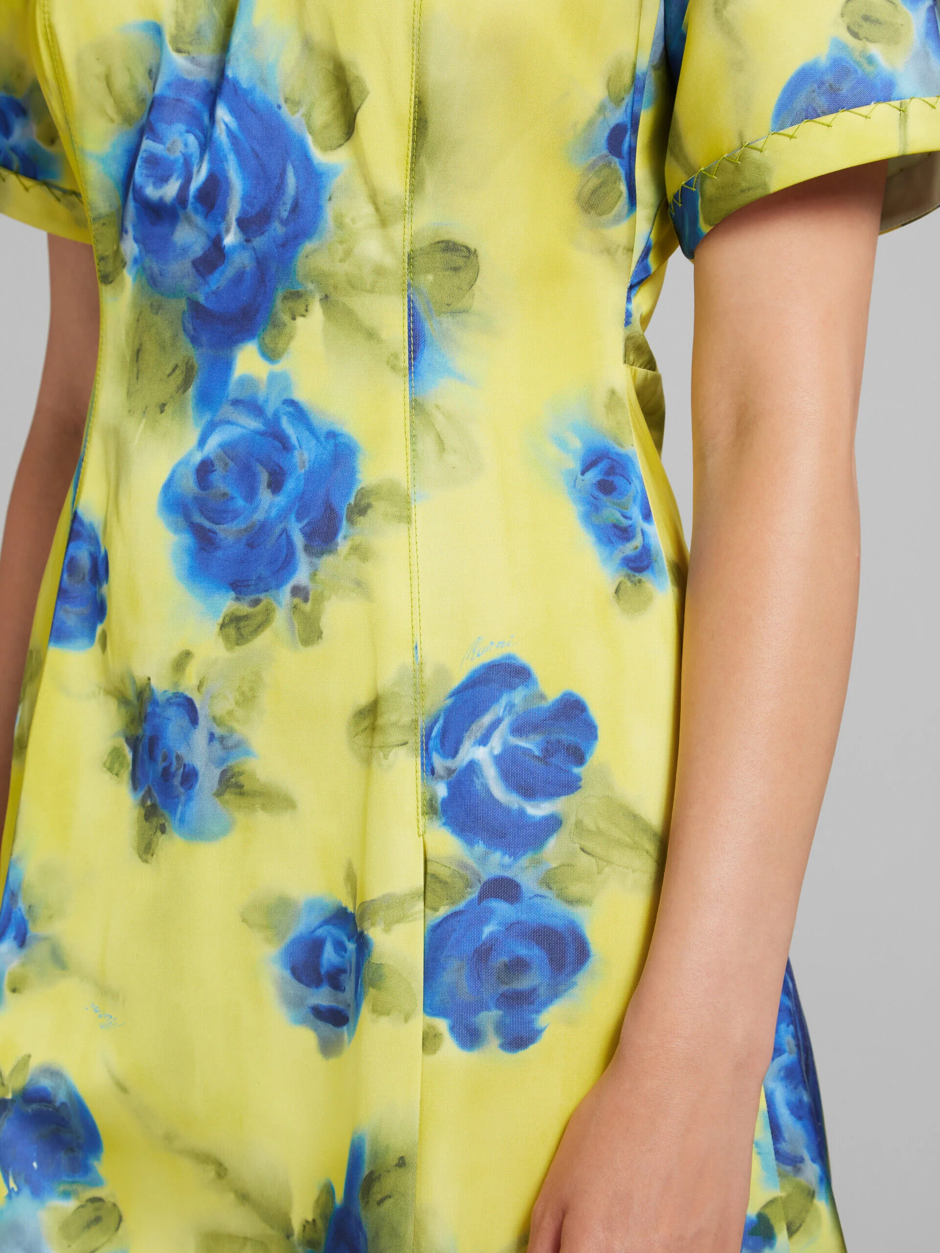 MARNI WOMEN'S YELLOW FLORAL A-LINE DRESS - Image 5
