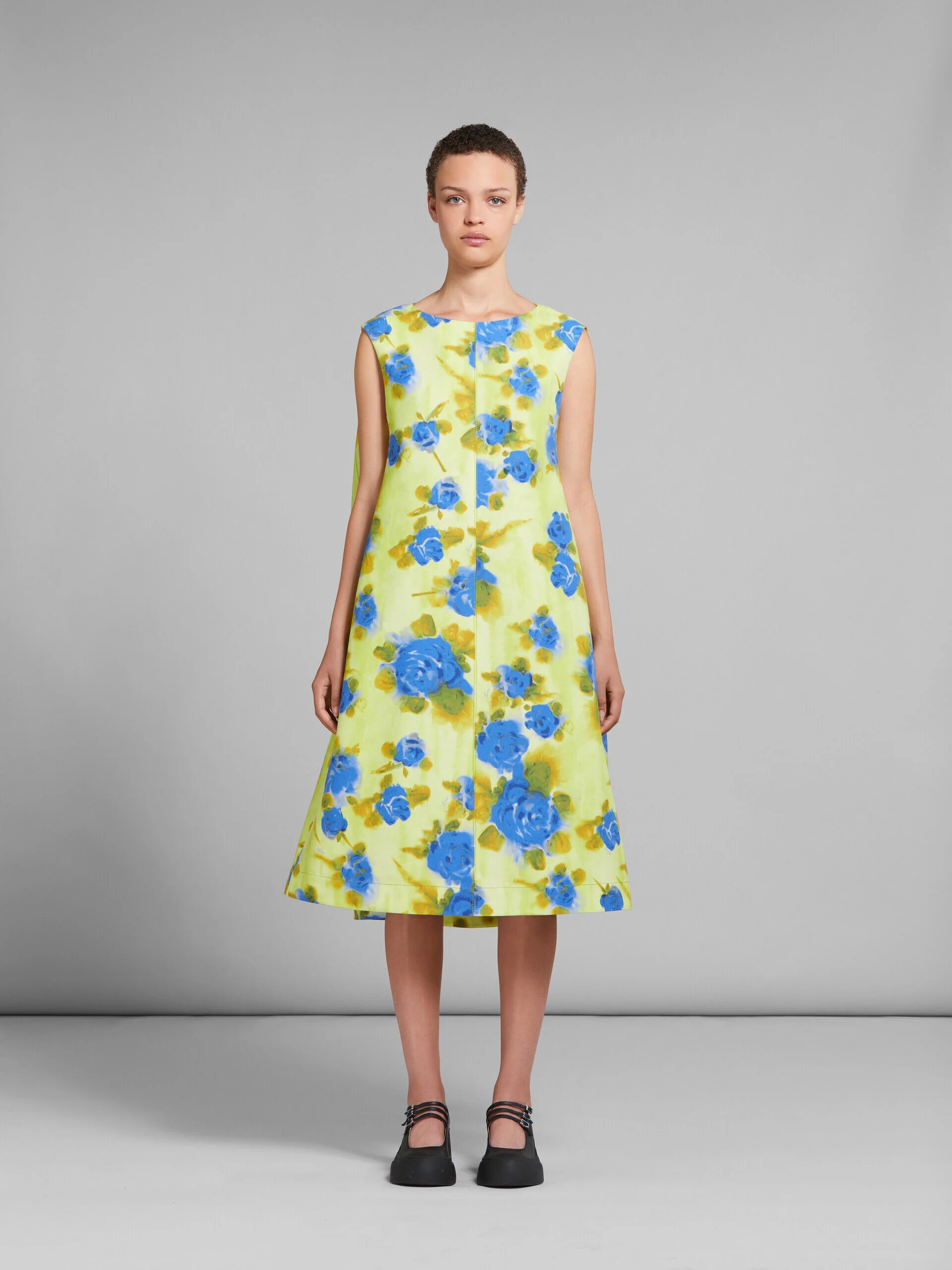 MARNI WOMEN'S LEMON FLORAL SLEEVELESS A-LINE DRESS - Image 2