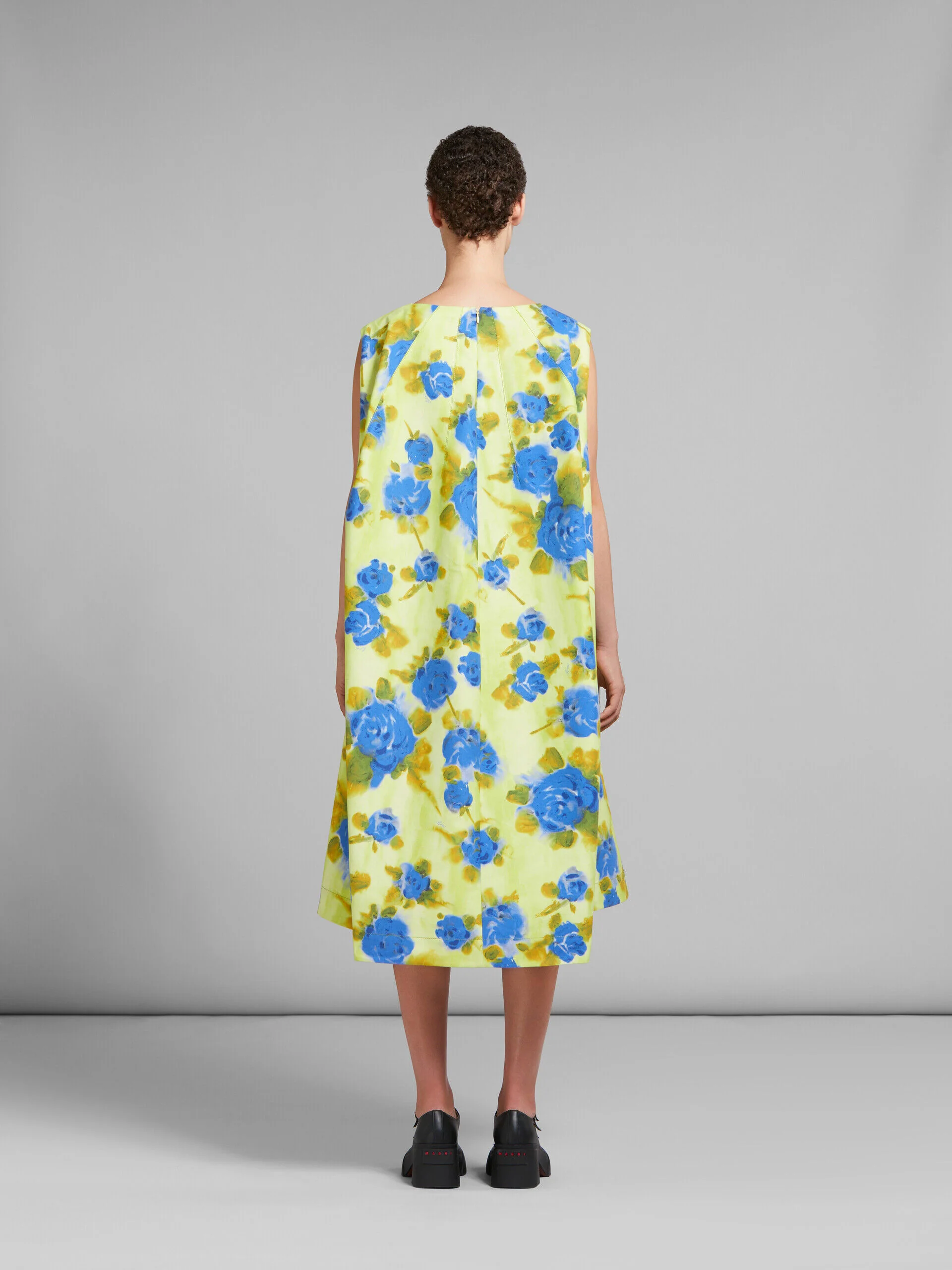 MARNI WOMEN'S LEMON FLORAL SLEEVELESS A-LINE DRESS - Image 3
