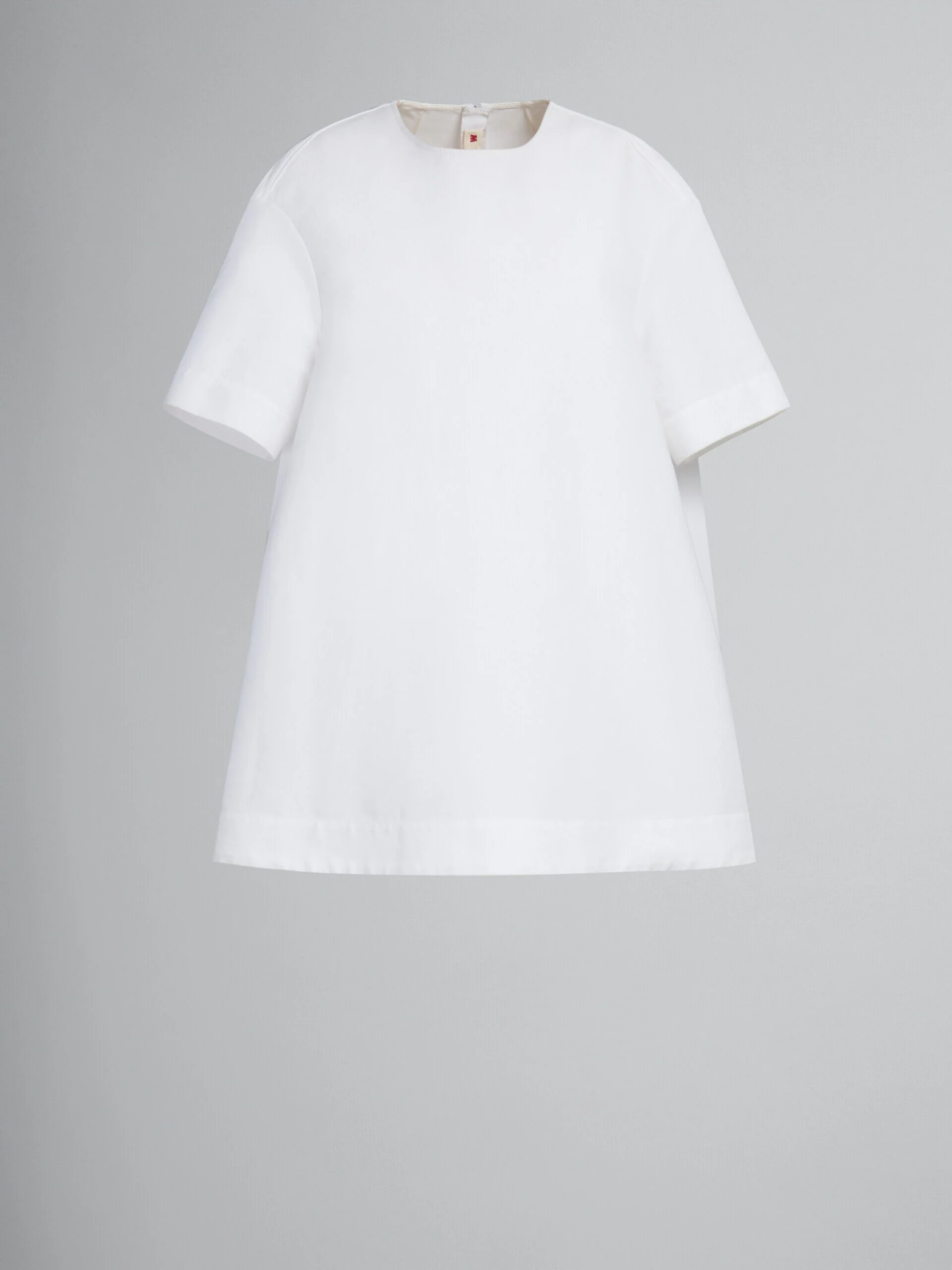 MARNI WOMEN'S WHITE A-LINE SHORT SLEEVE DRESS