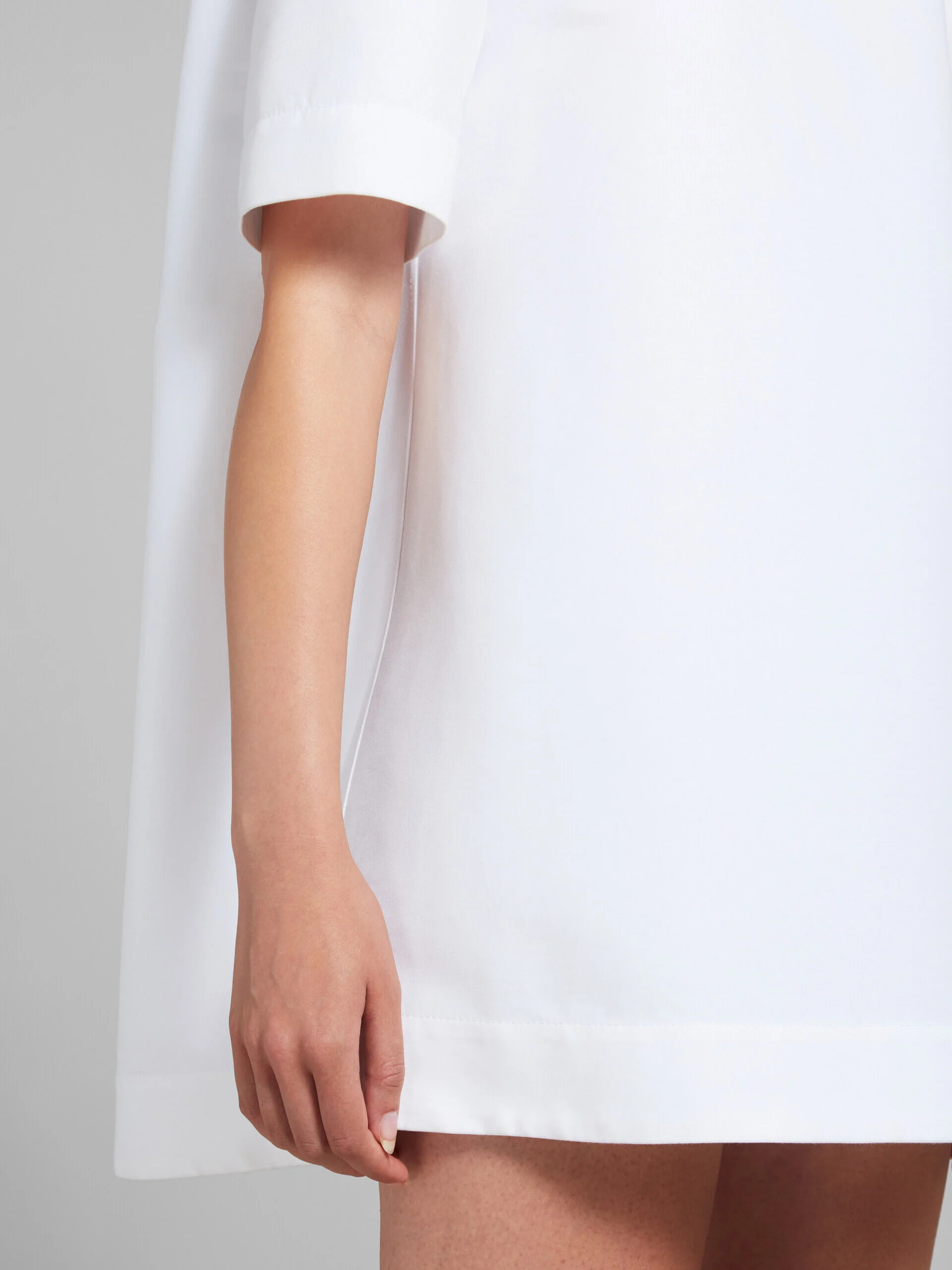 MARNI WOMEN'S WHITE A-LINE SHORT SLEEVE DRESS - Image 5