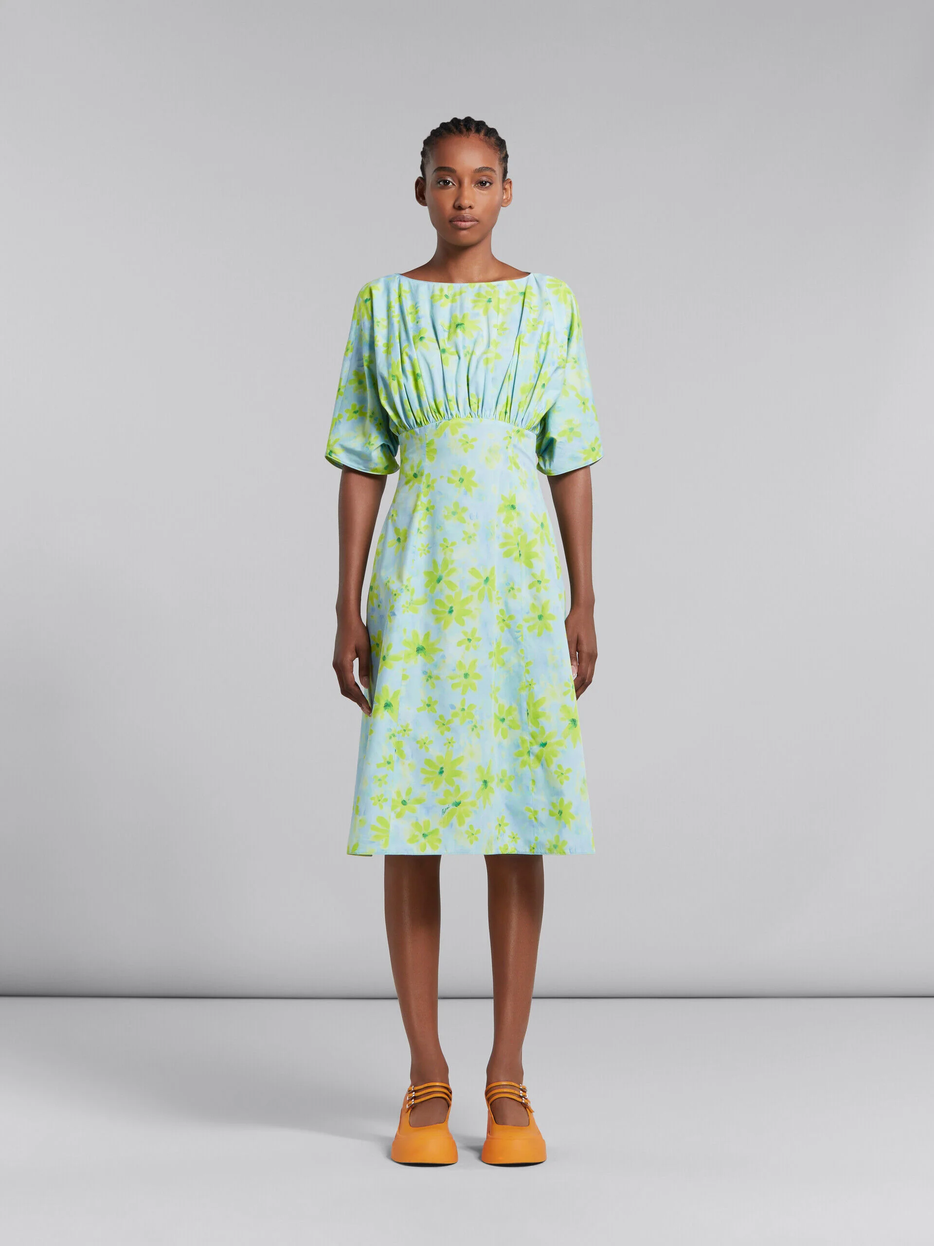 MARNI WOMEN'S AQUAMARINE FLORAL PRINT DRESS - Image 2