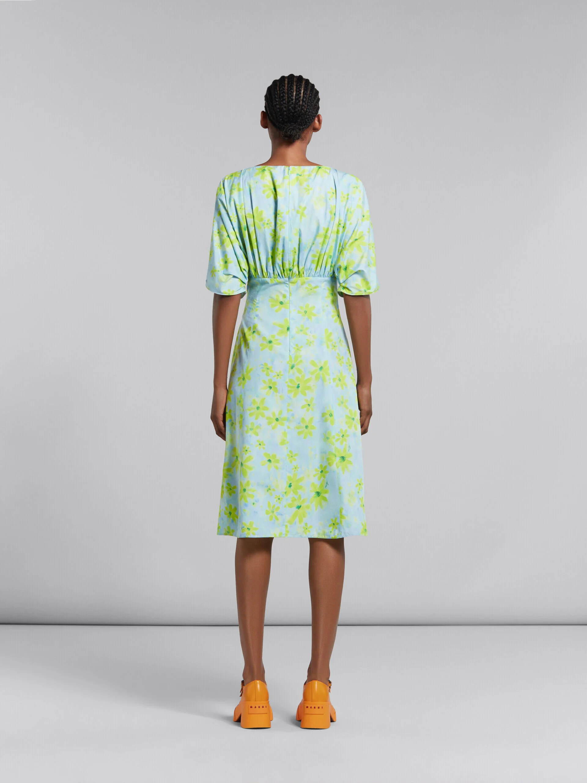 MARNI WOMEN'S AQUAMARINE FLORAL PRINT DRESS - Image 3