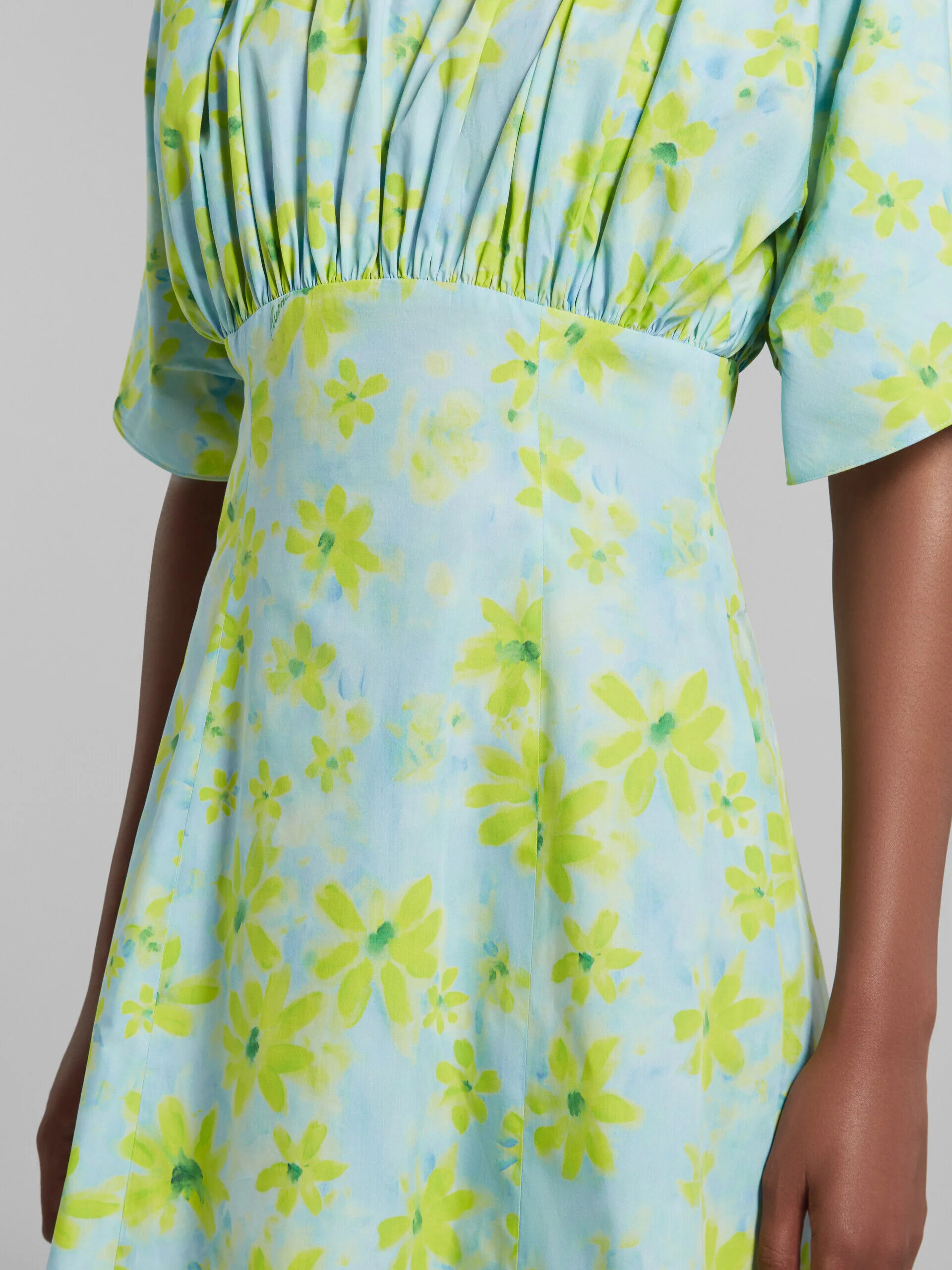 MARNI WOMEN'S AQUAMARINE FLORAL PRINT DRESS - Image 5