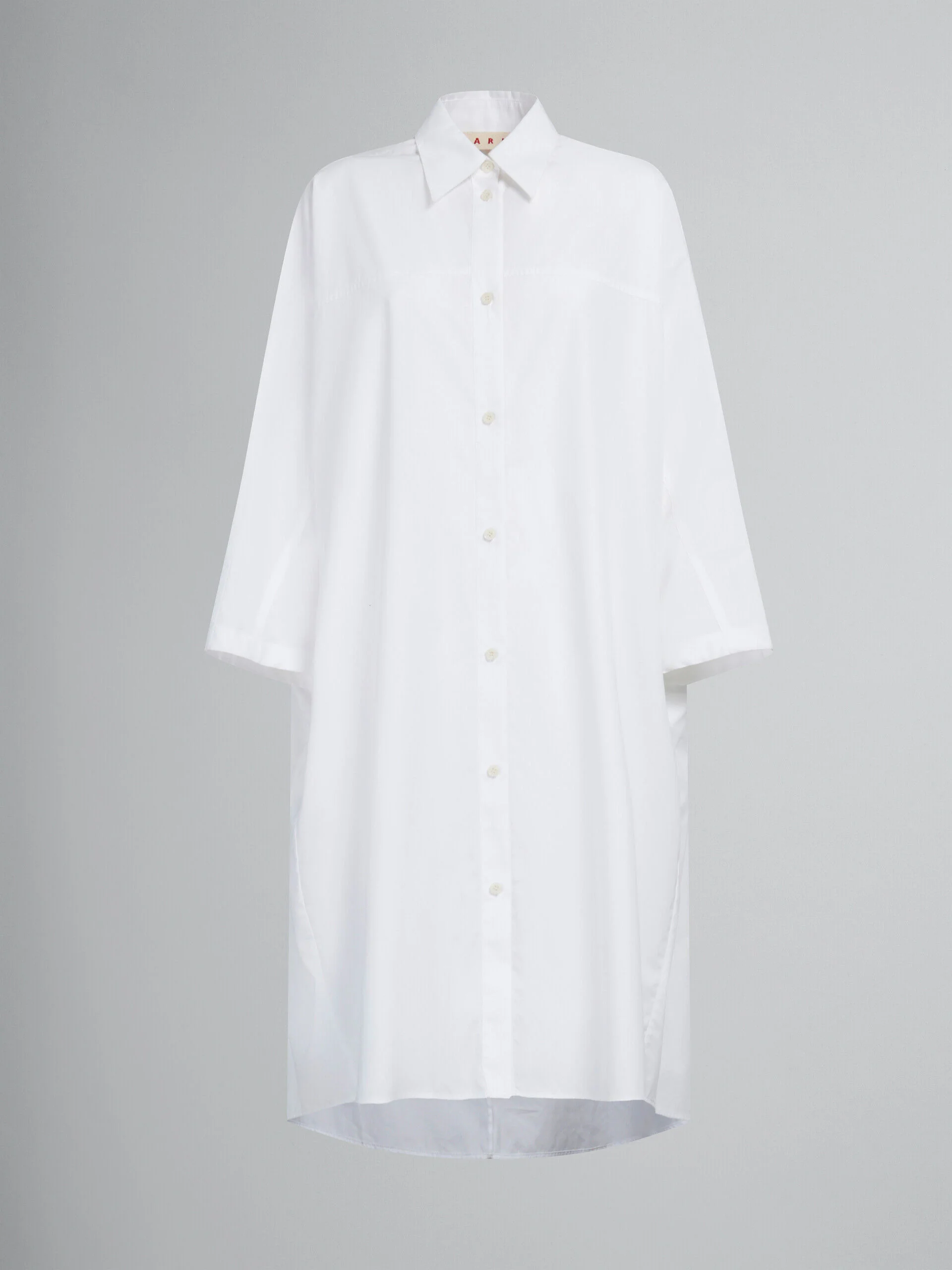 MARNI WOMEN'S WHITE OVERSIZED SHIRT DRESS