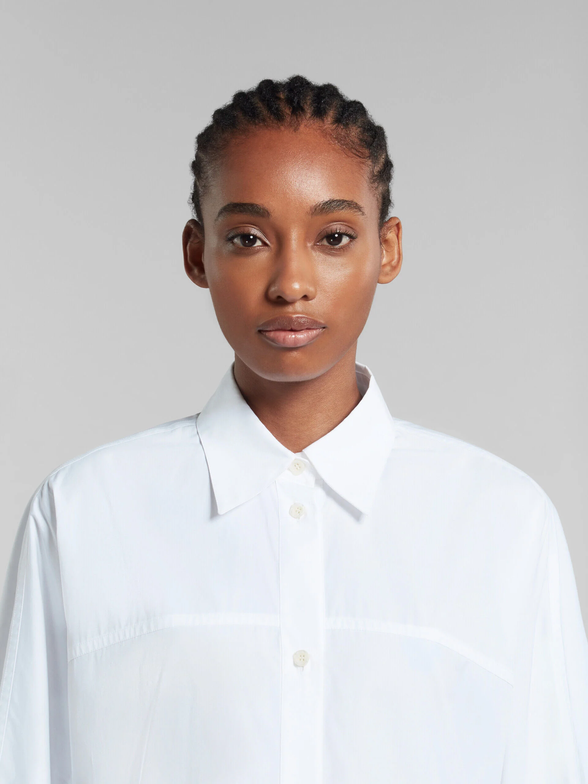 MARNI WOMEN'S WHITE OVERSIZED SHIRT DRESS - Image 4