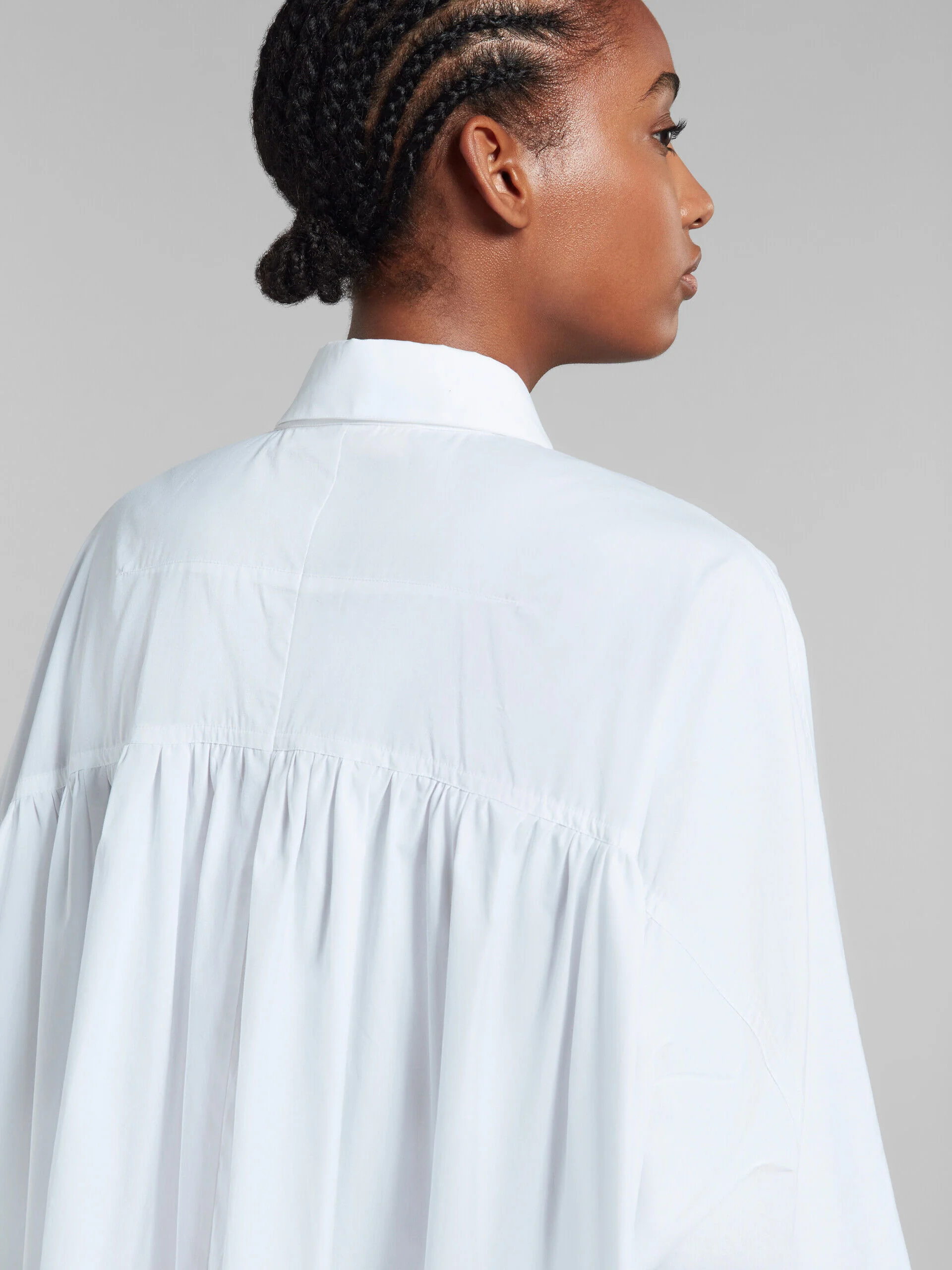 MARNI WOMEN'S WHITE OVERSIZED SHIRT DRESS - Image 5