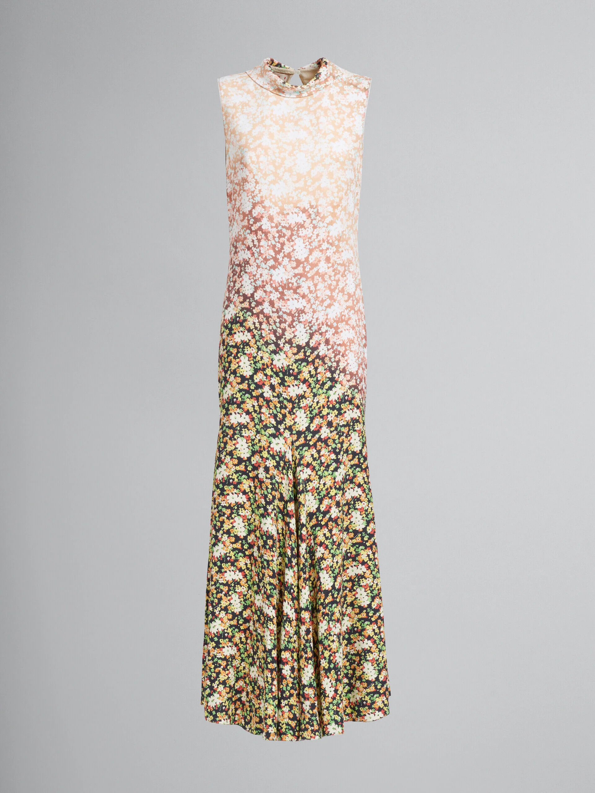 MARNI WOMEN'S FLORAL SLEEVELESS OMBRE MAXI DRESS