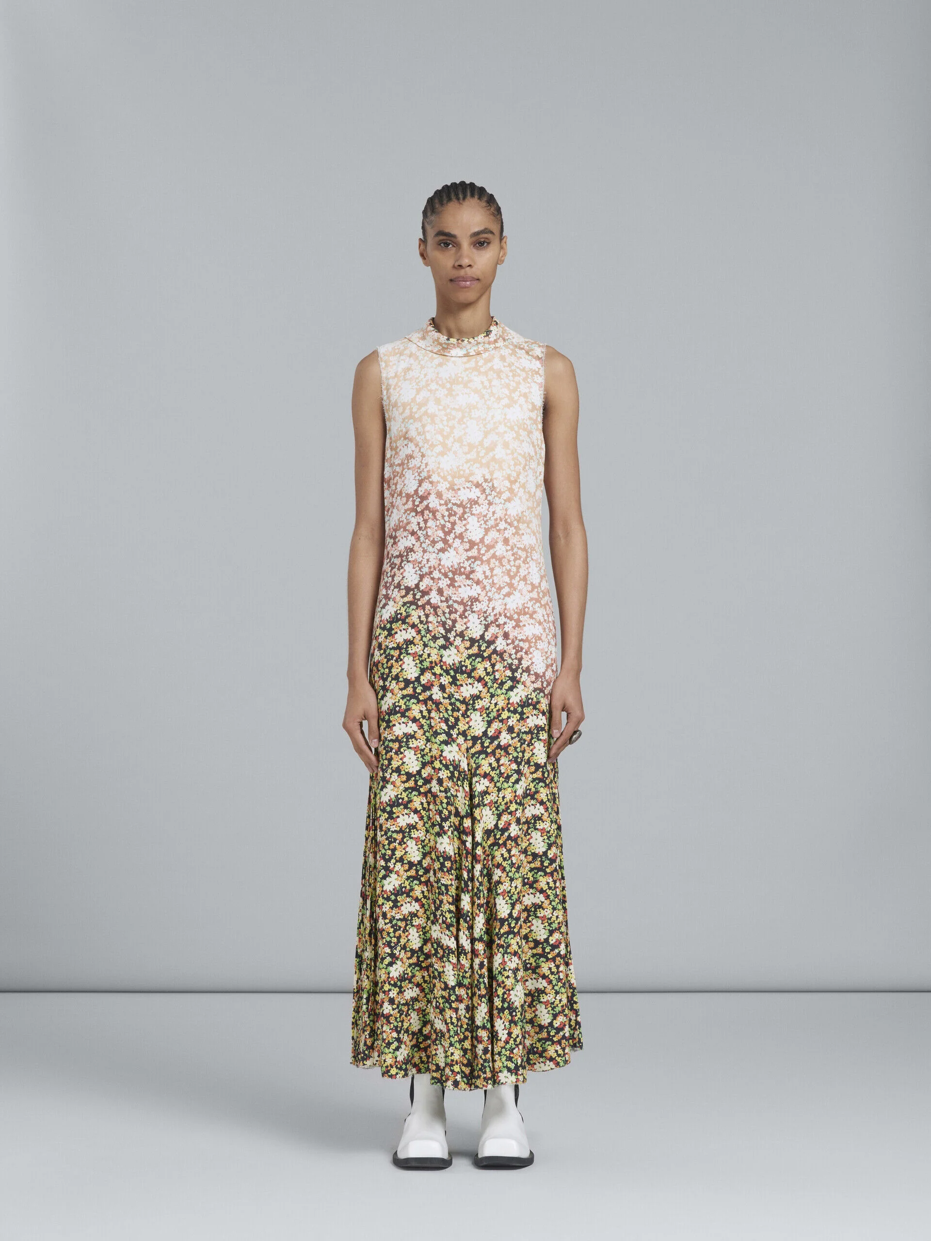 MARNI WOMEN'S FLORAL SLEEVELESS OMBRE MAXI DRESS - Image 2