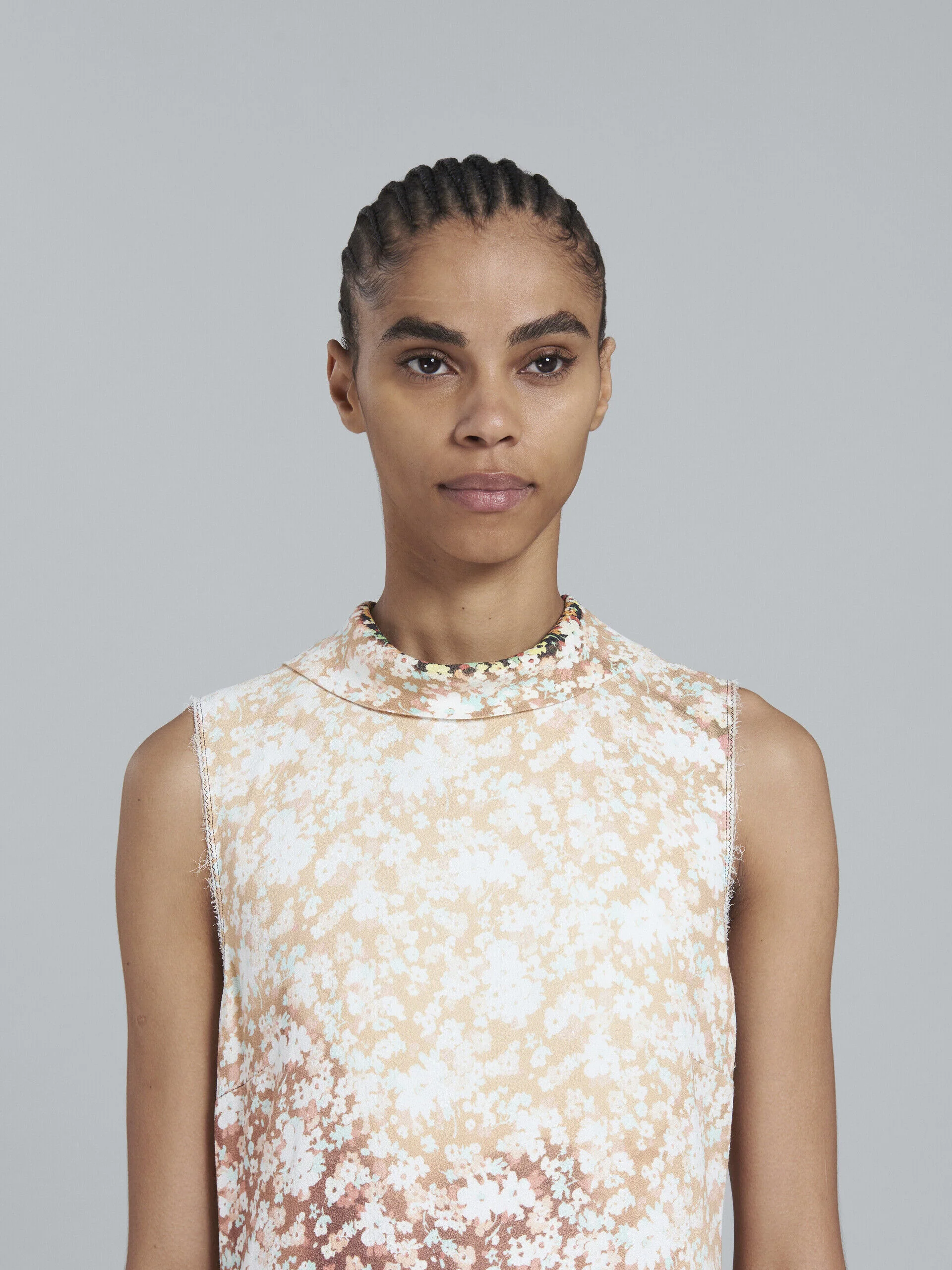 MARNI WOMEN'S FLORAL SLEEVELESS OMBRE MAXI DRESS - Image 4