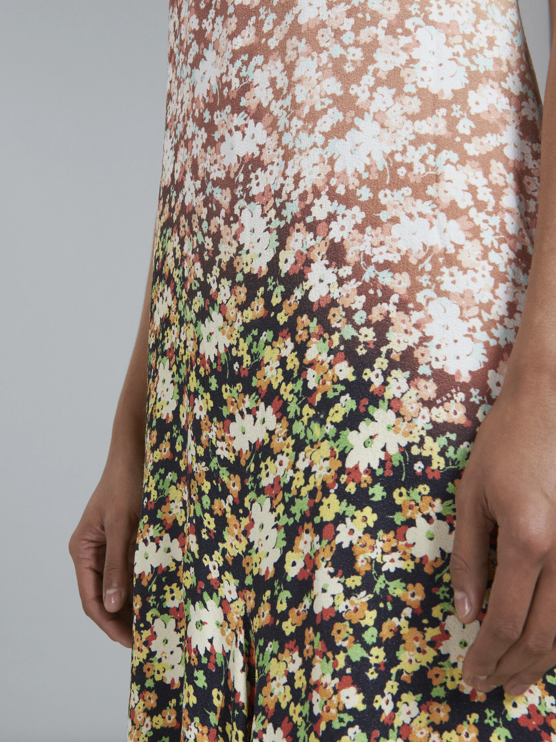 MARNI WOMEN'S FLORAL SLEEVELESS OMBRE MAXI DRESS - Image 5