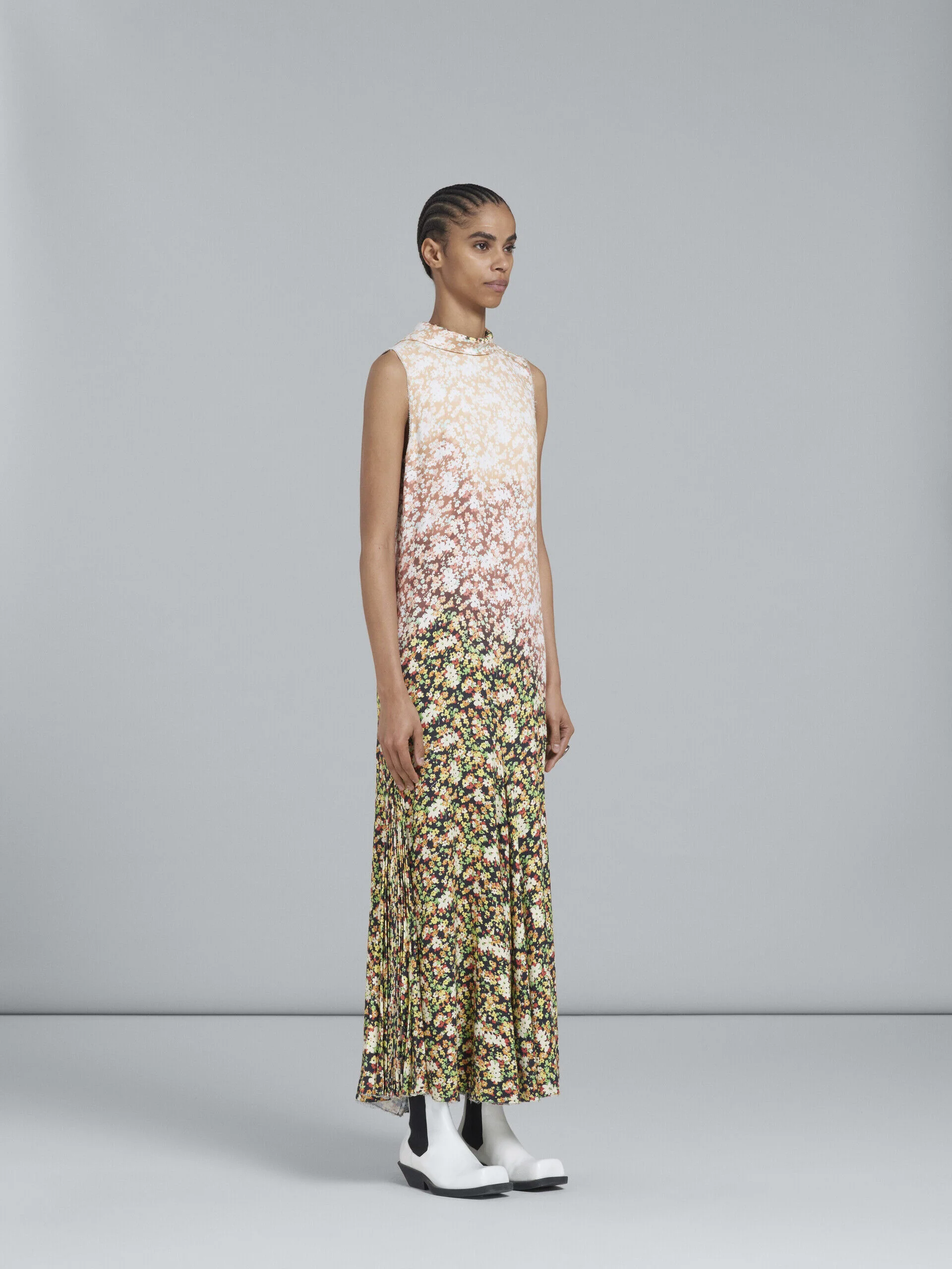 MARNI WOMEN'S FLORAL SLEEVELESS OMBRE MAXI DRESS - Image 6