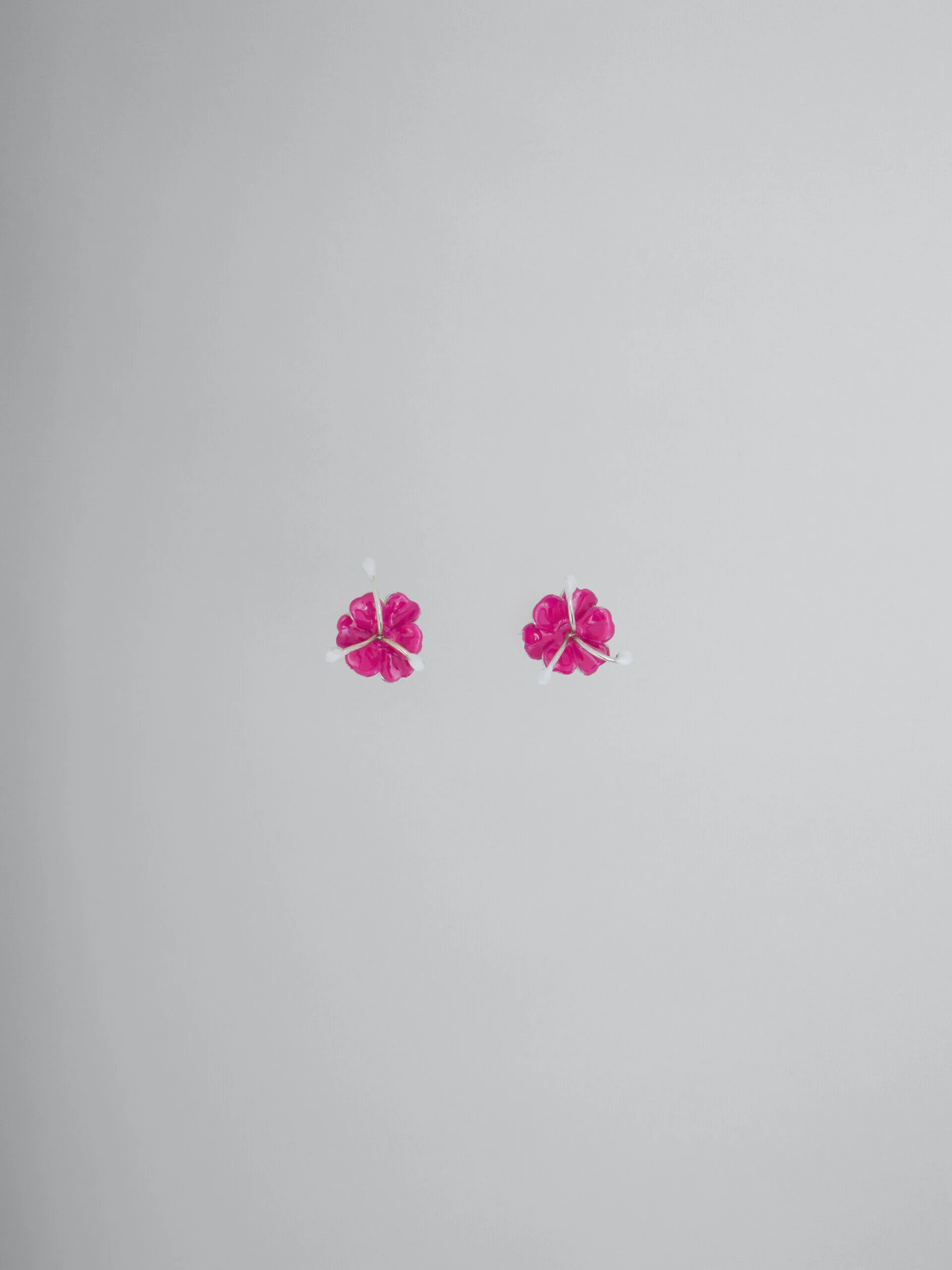 MARNI WOMEN'S FUCHSIA FLORAL EARRINGS