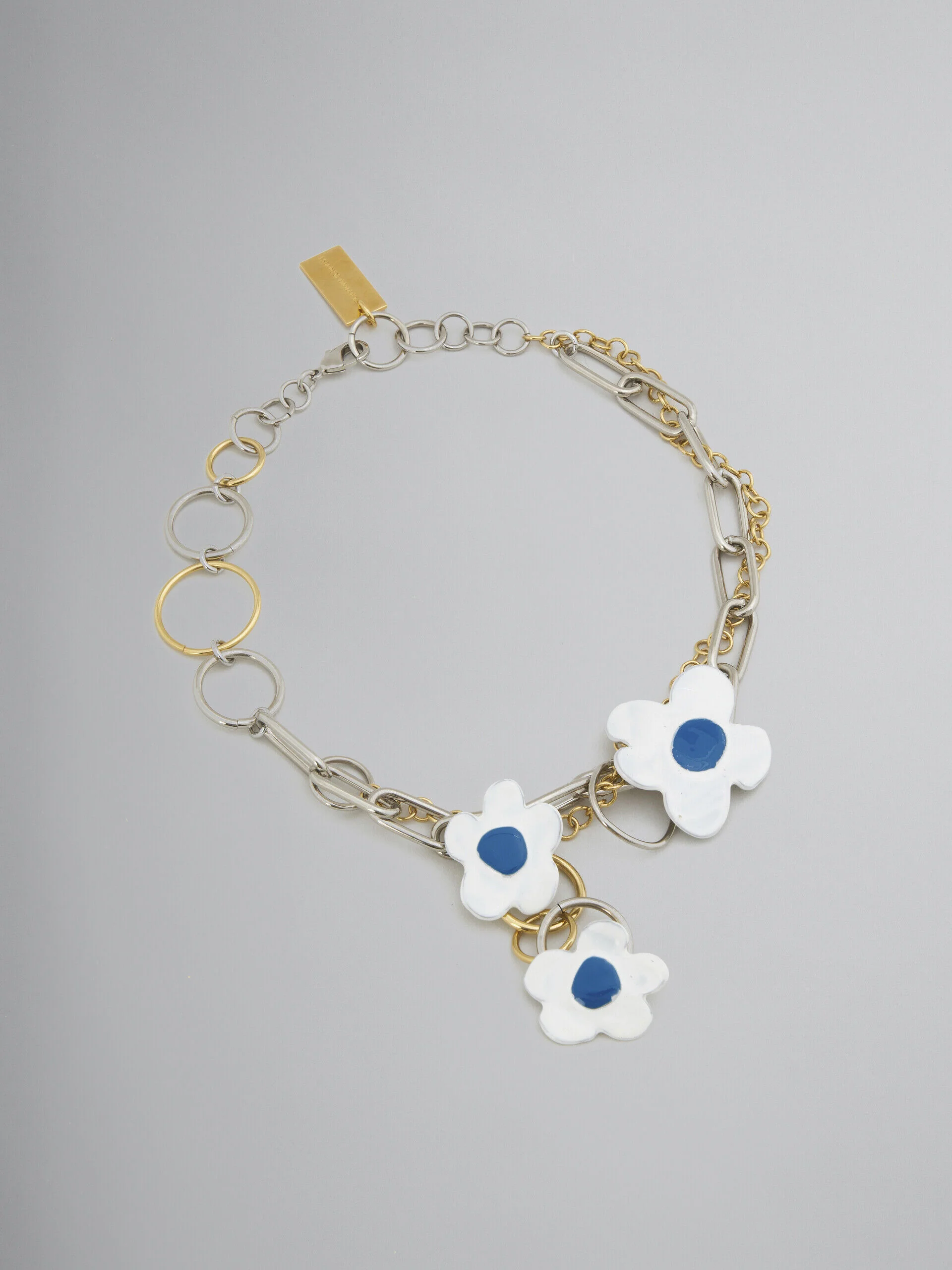 MARNI WOMEN'S GOLD AND SILVER FLORAL NECKLACE