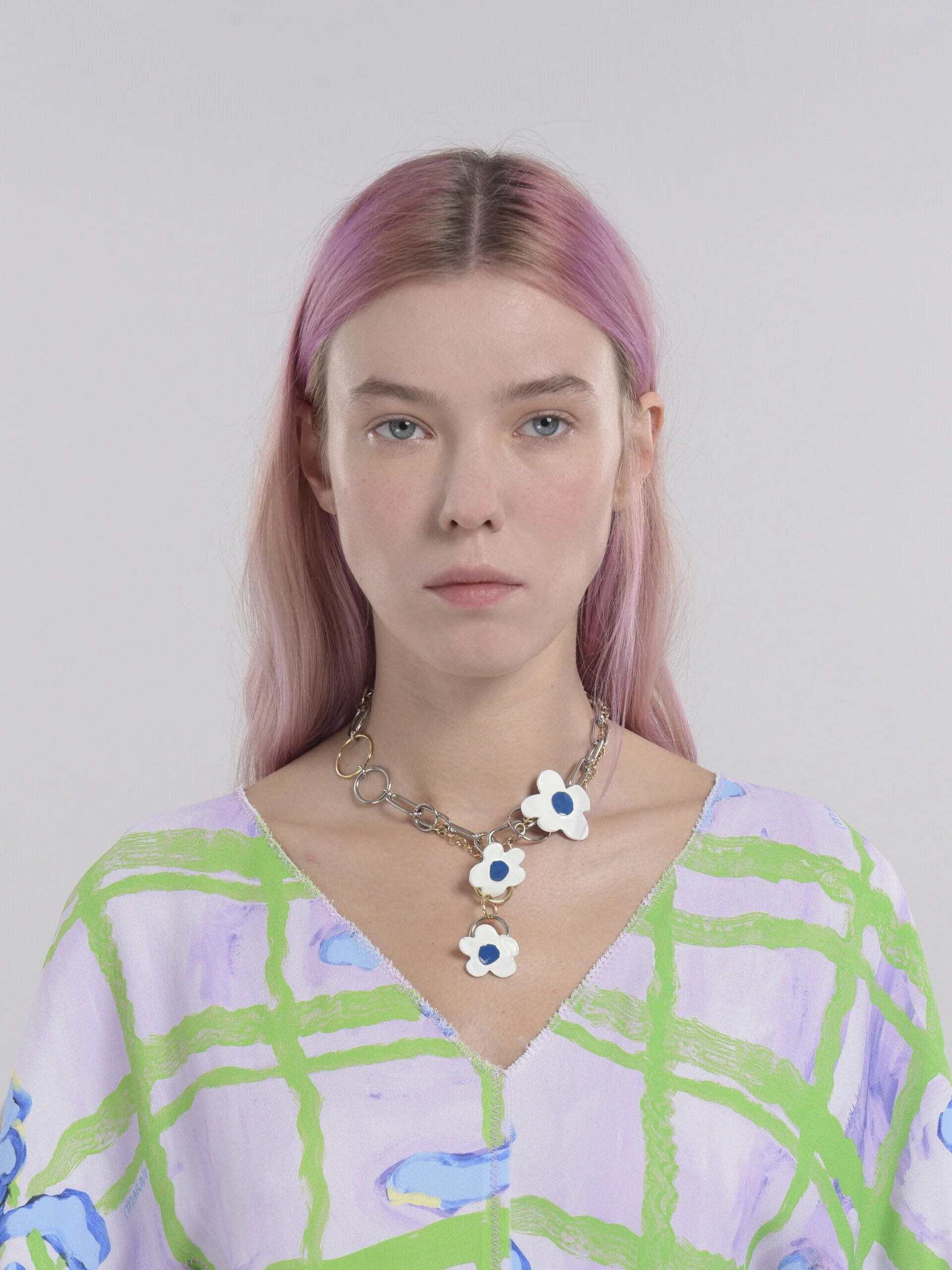 MARNI WOMEN'S GOLD AND SILVER FLORAL NECKLACE - Image 2