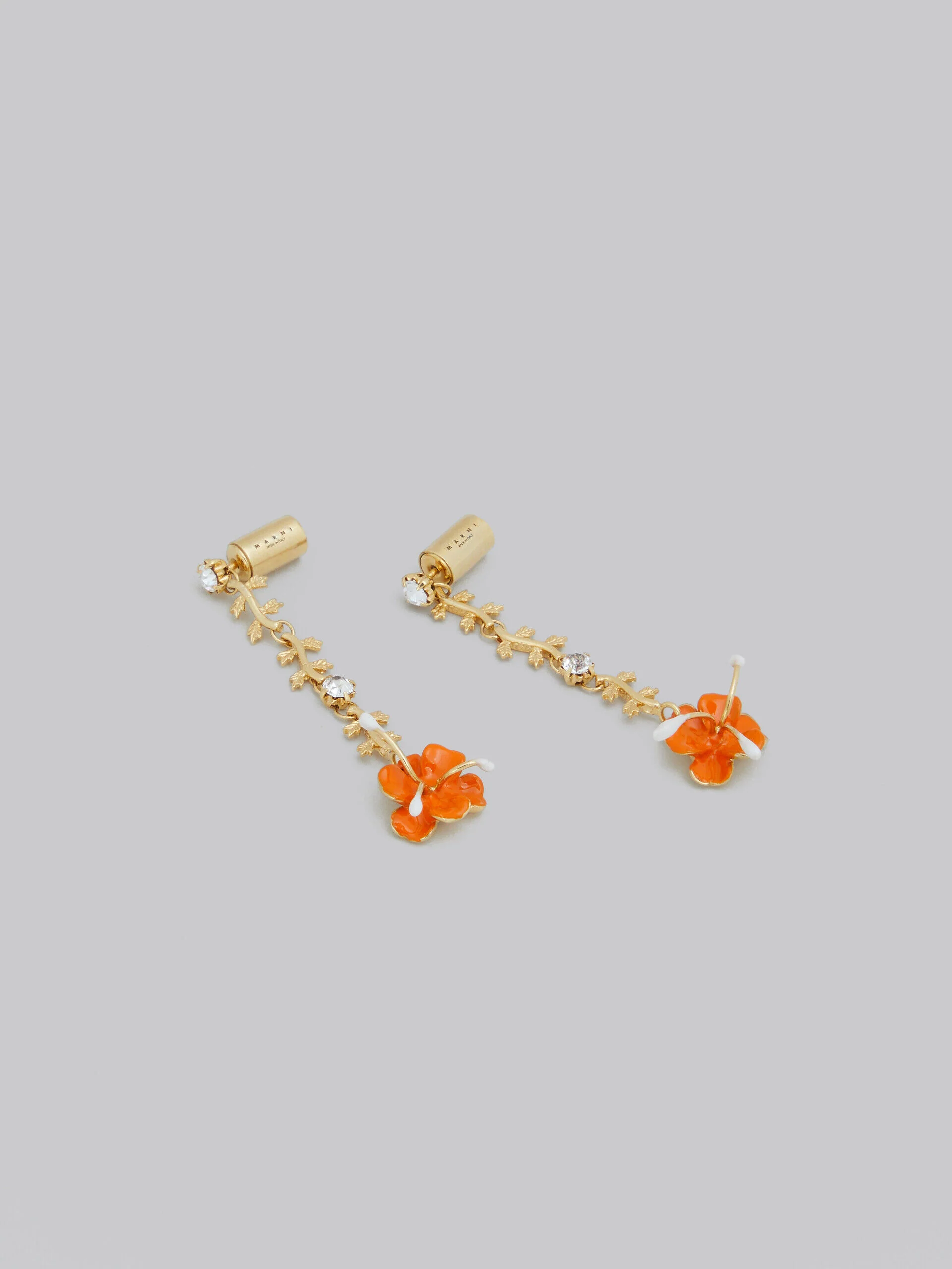 MARNI WOMEN'S GOLD FLORAL DROP EARRINGS - Image 4