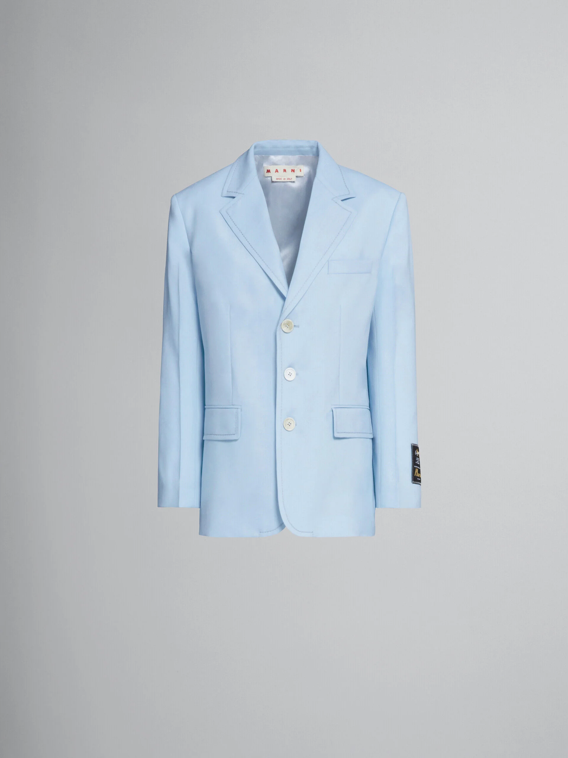MARNI WOMEN'S LIGHT BLUE TAILORED BLAZER