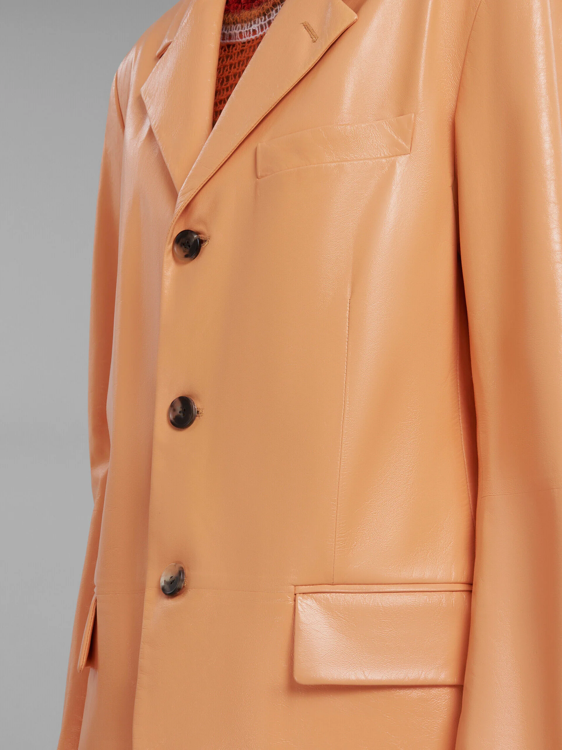 MARNI WOMEN'S TANGERINE GLOSSY TAILORED BLAZER - Image 5