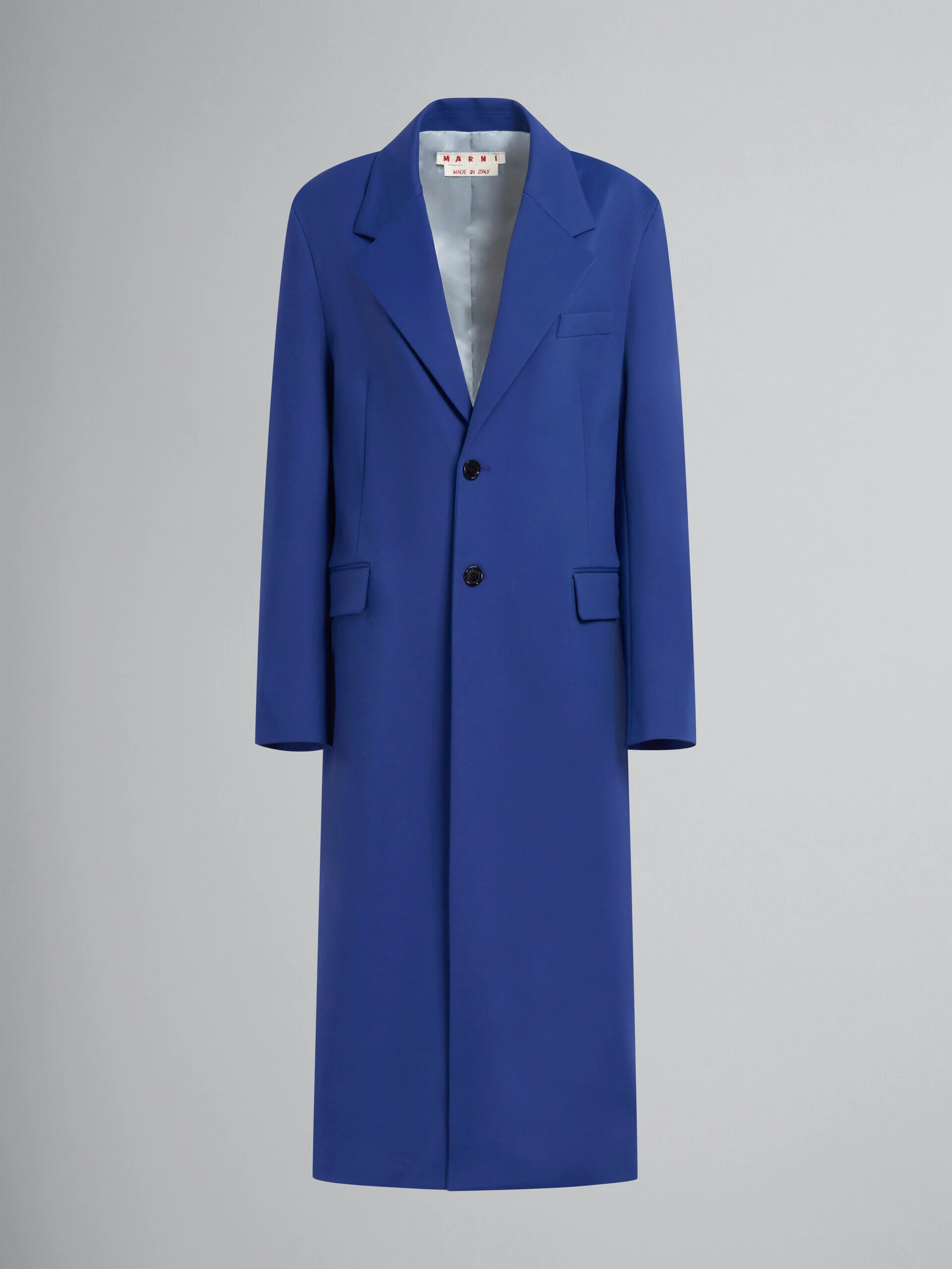 MARNI WOMEN'S DARK BLUE TAILORED LONG COAT