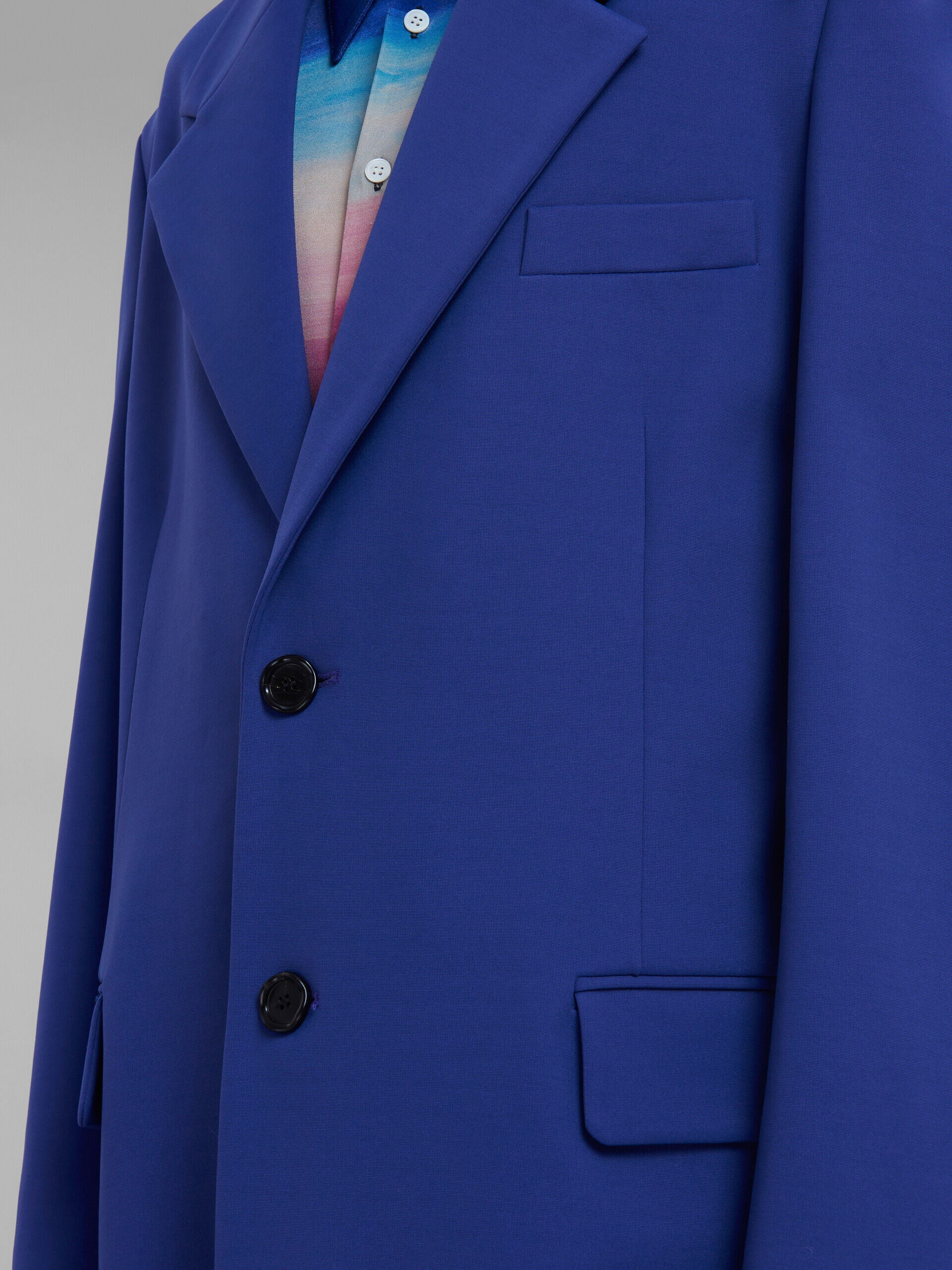 MARNI WOMEN'S DARK BLUE TAILORED LONG COAT - Image 5