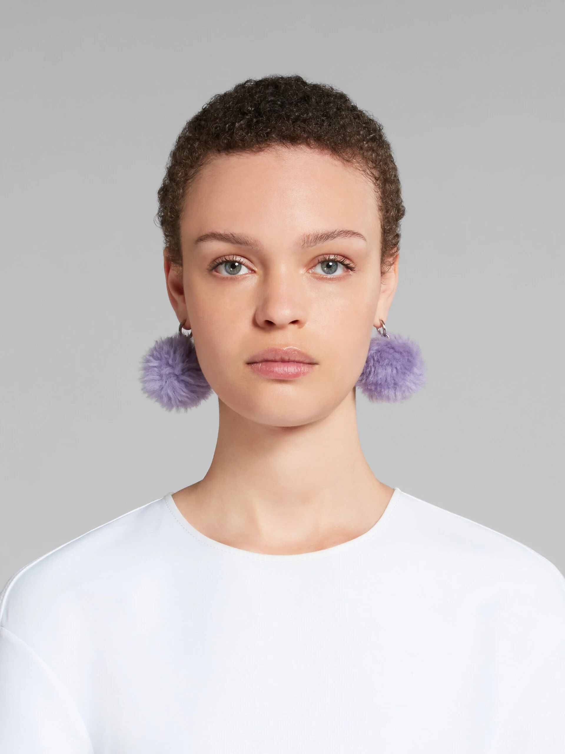 MARNI WOMEN'S LIGHT ORCHID POM-POM EARRINGS - Image 2