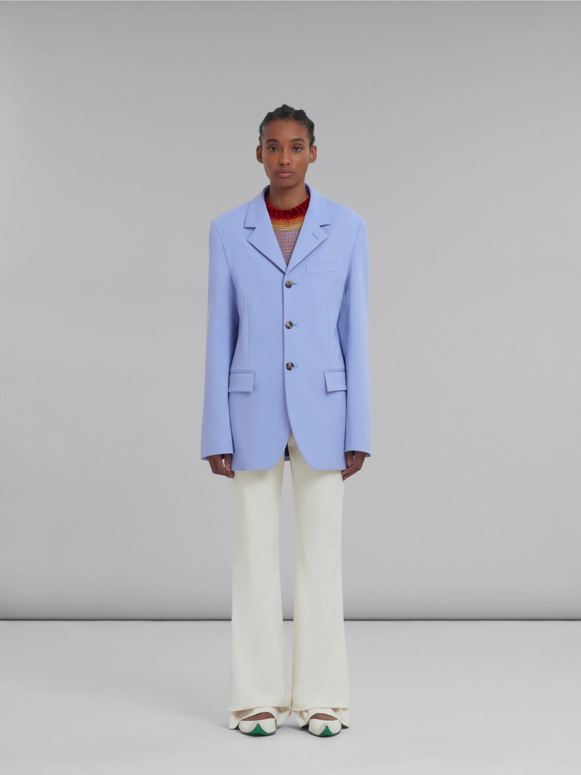 MARNI WOMEN'S LILAC TAILORED BLAZER WITH BUTTONS - Image 2