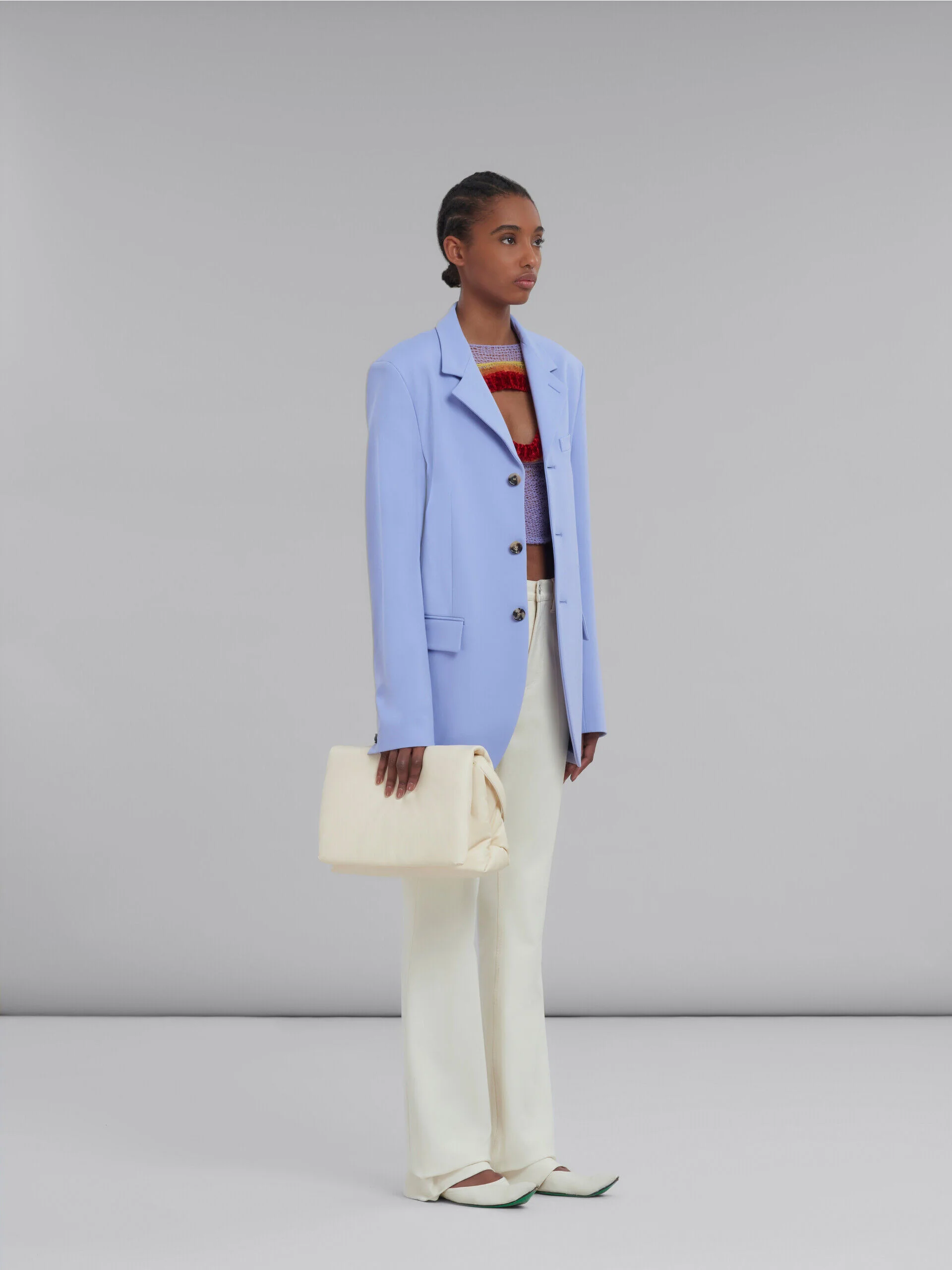 MARNI WOMEN'S LILAC TAILORED BLAZER WITH BUTTONS - Image 6