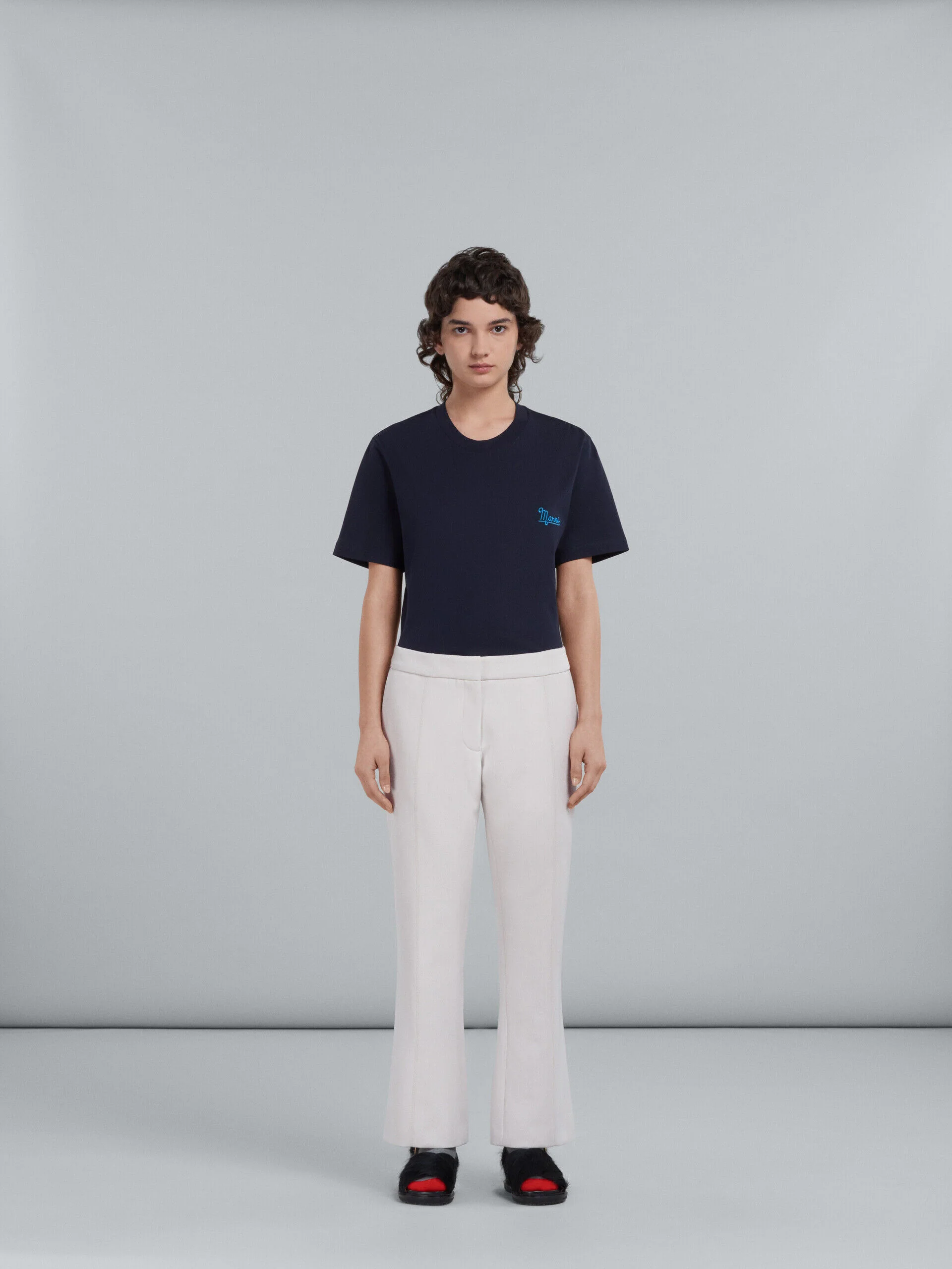 MARNI WOMEN'S WHITE FLARED TAILORED TROUSERS - Image 2