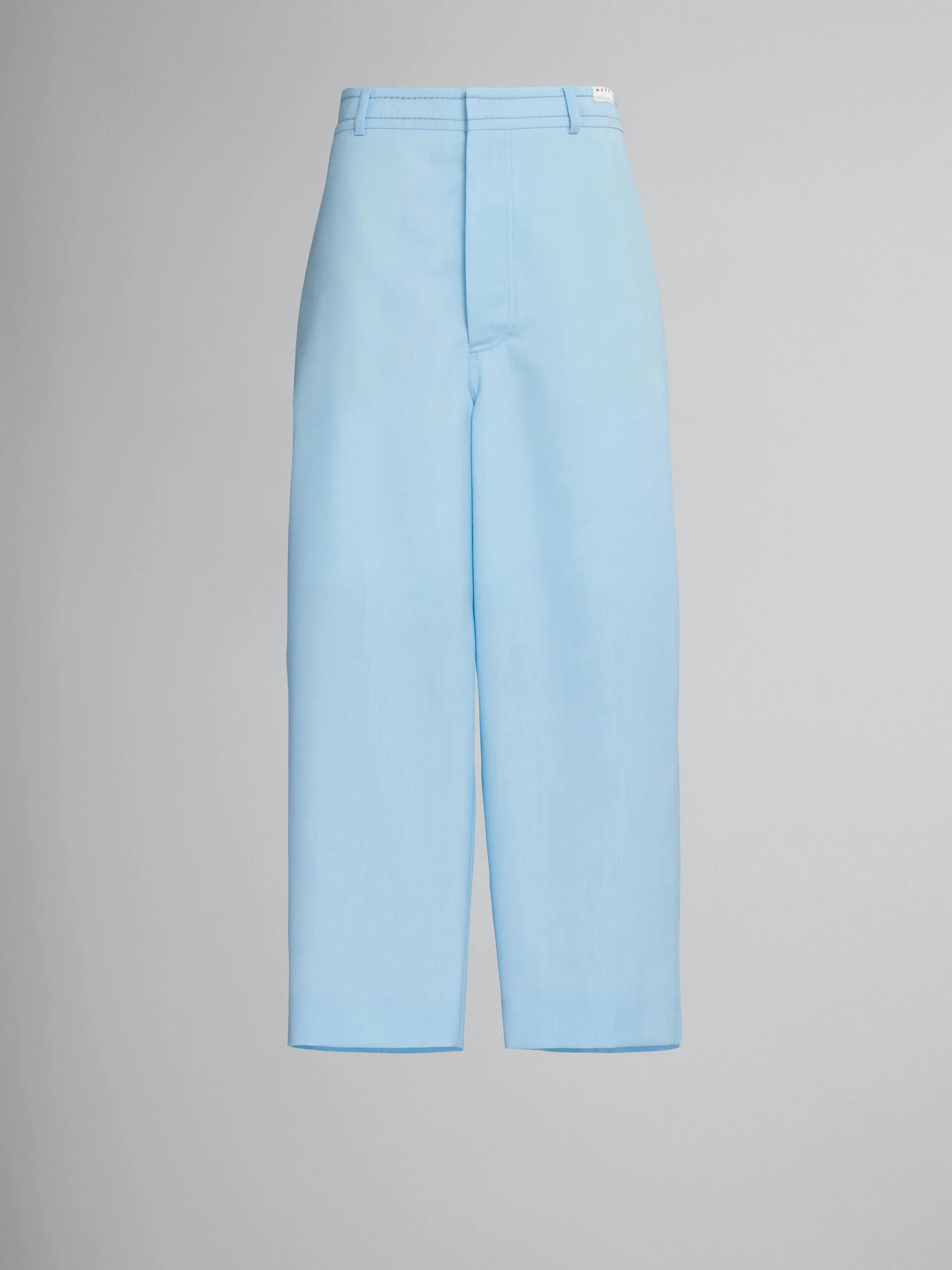 MARNI WOMEN'S LIGHT BLUE WIDE-LEG TROUSERS