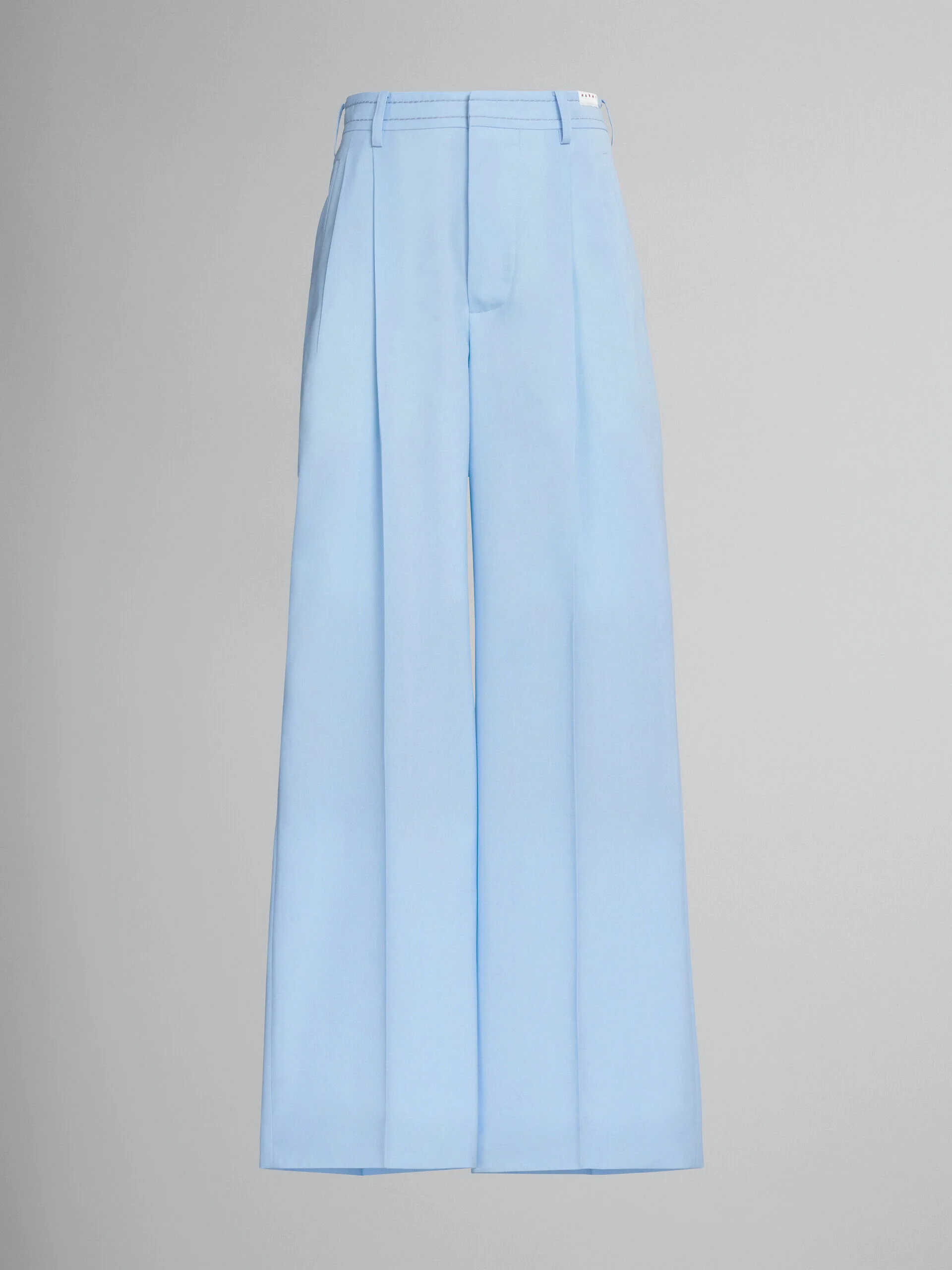 MARNI WOMEN'S LIGHT BLUE WIDE-LEG TROUSERS