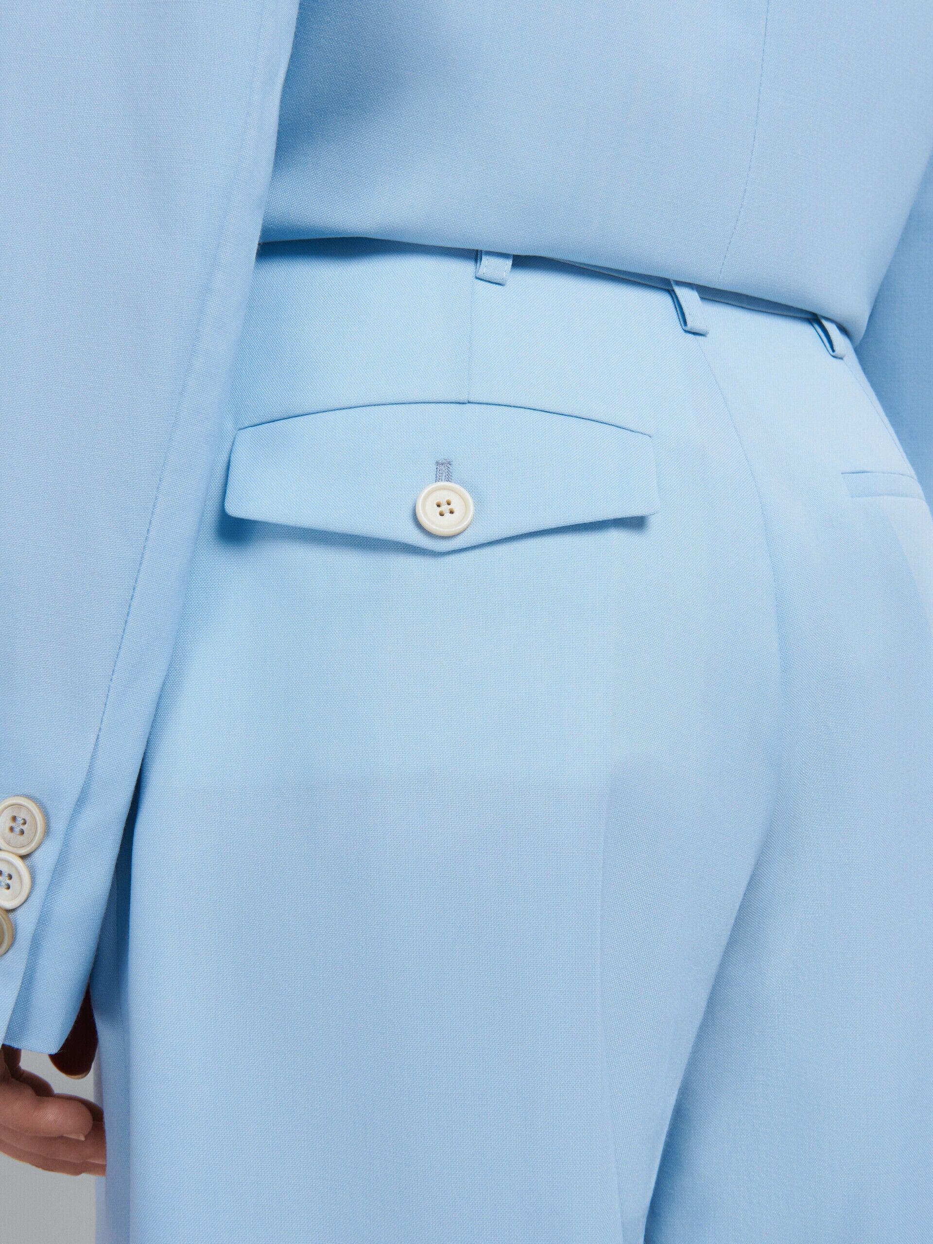 MARNI WOMEN'S LIGHT BLUE WIDE-LEG TROUSERS - Image 4