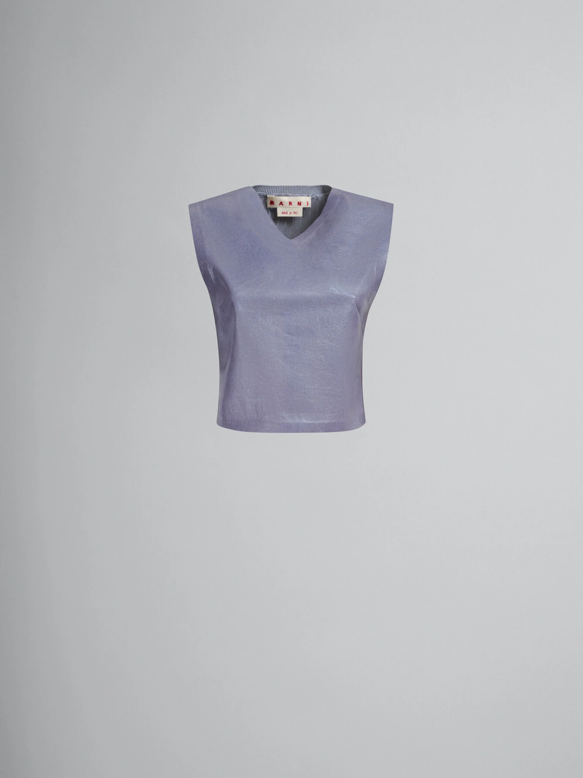 MARNI WOMEN'S LILAC SLEEVELESS V-NECK TOP