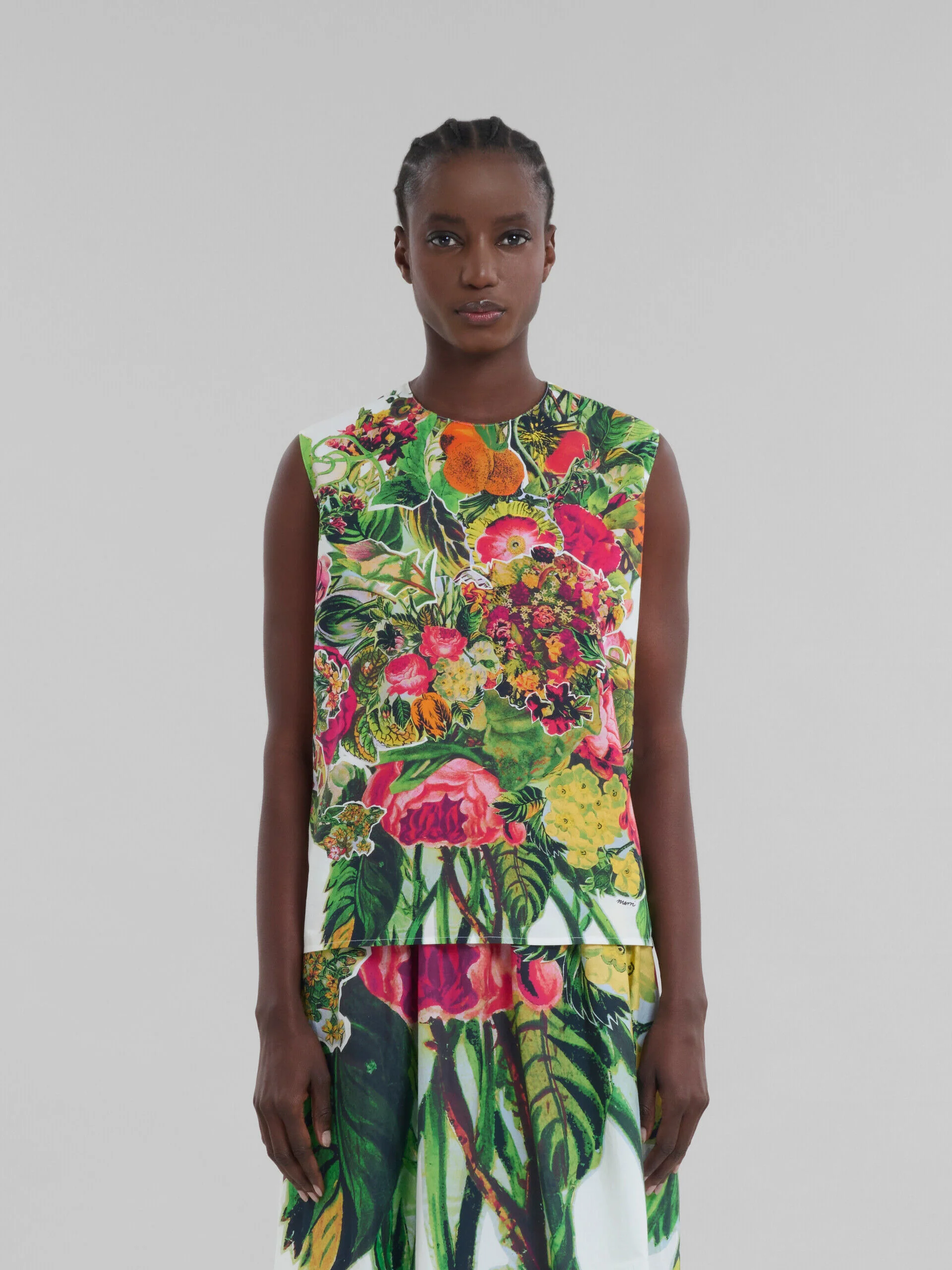 MARNI WOMEN'S FLORAL PRINT SLEEVELESS TOP - Image 2