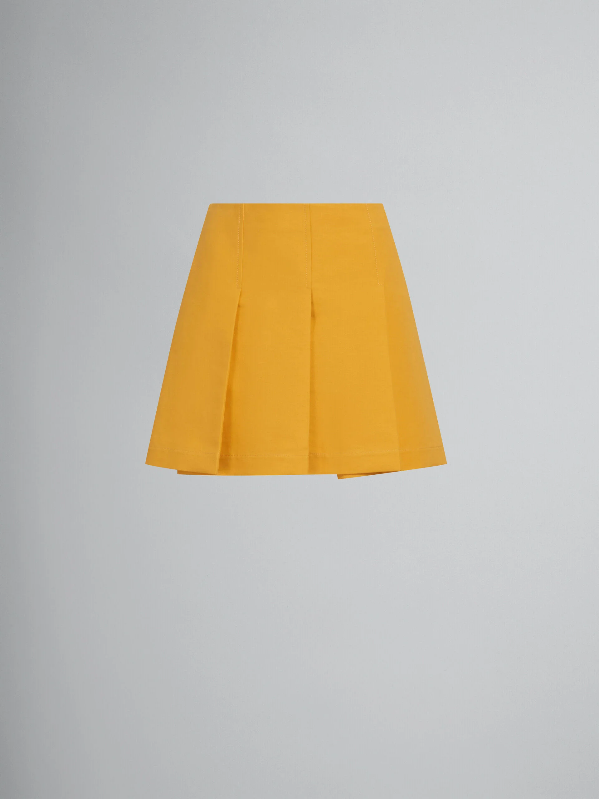 MARNI WOMEN'S LIGHT ORANGE PLEATED A-LINE SKIRT