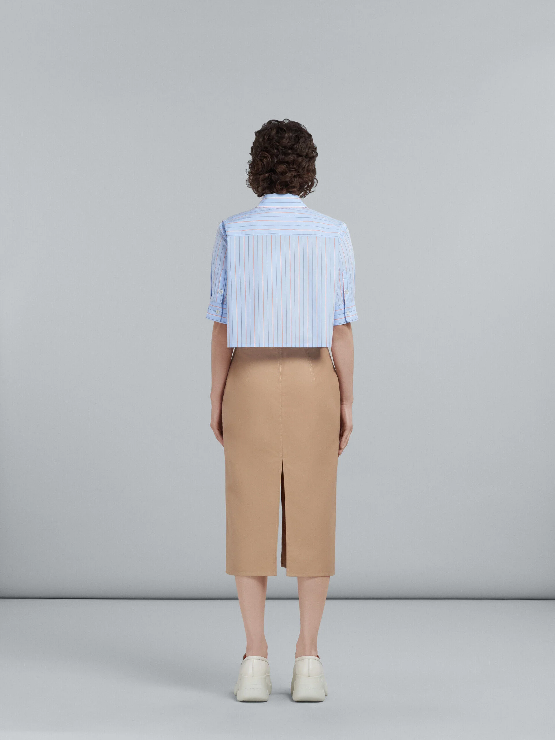 MARNI WOMEN'S BEIGE MIDI SKIRT WITH SLIT - Image 3