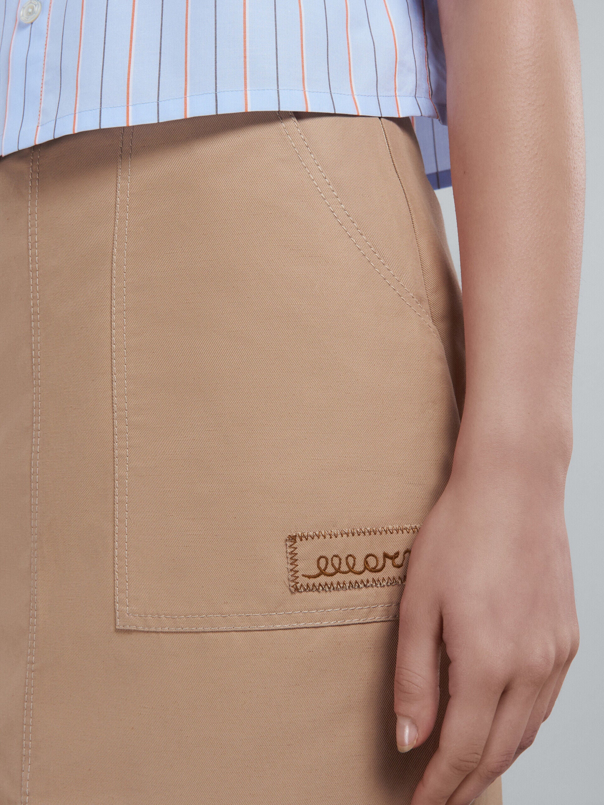 MARNI WOMEN'S BEIGE MIDI SKIRT WITH SLIT - Image 4