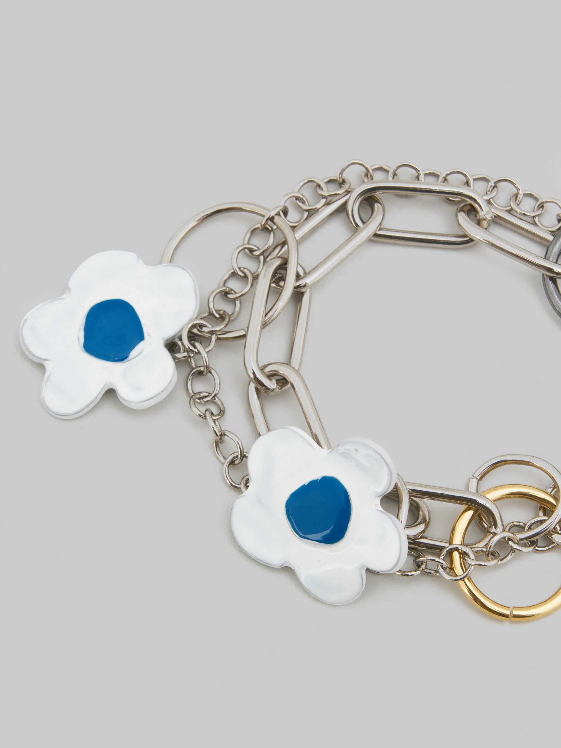 MARNI WOMEN'S STONE WHITE FLORAL CHAIN BRACELET - Image 4