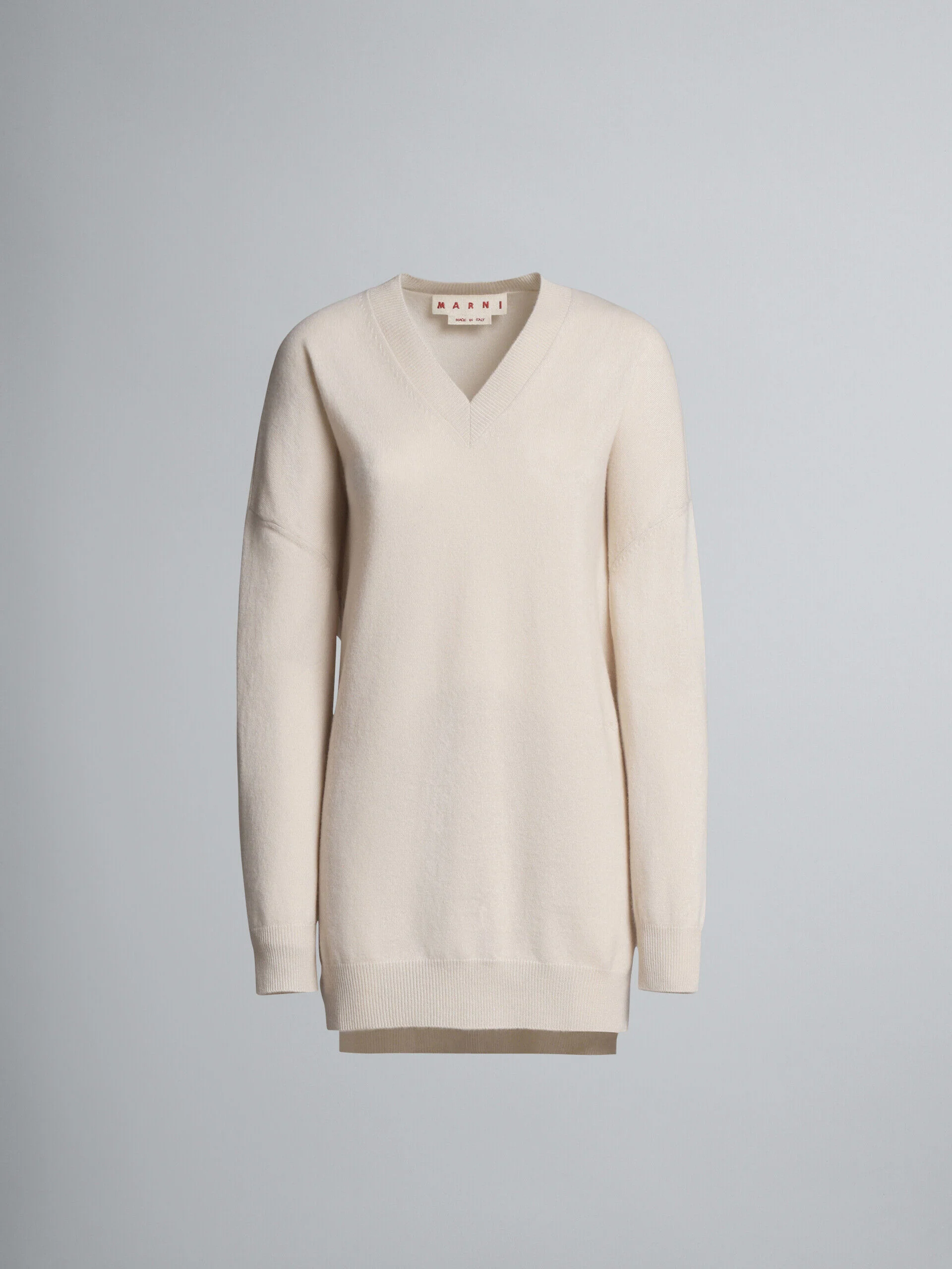 MARNI WOMEN'S CREAM V-NECK PULLOVER SWEATER