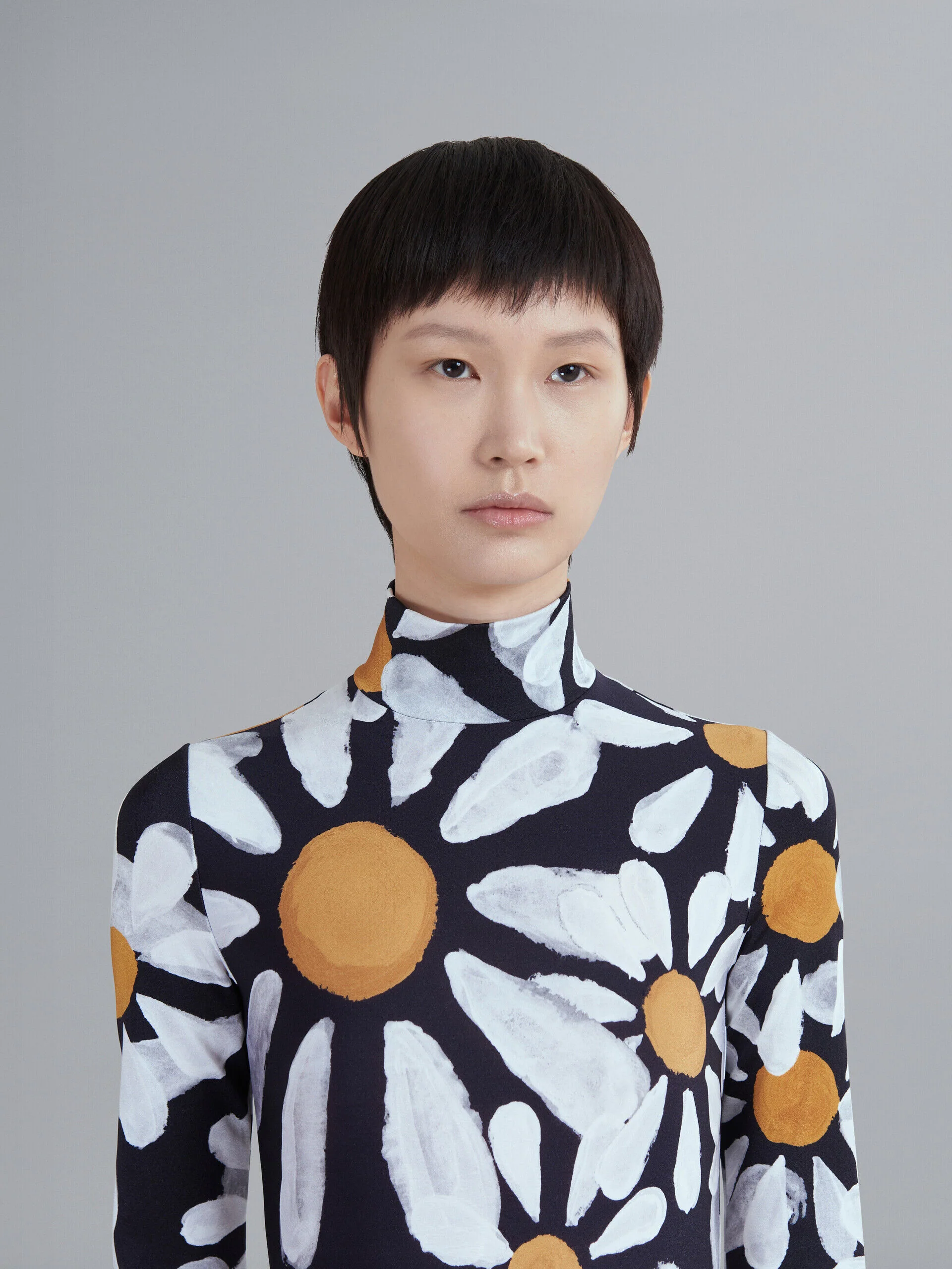 MARNI WOMEN'S BLACK FLORAL LONG-SLEEVE SWIMSUIT - Image 4