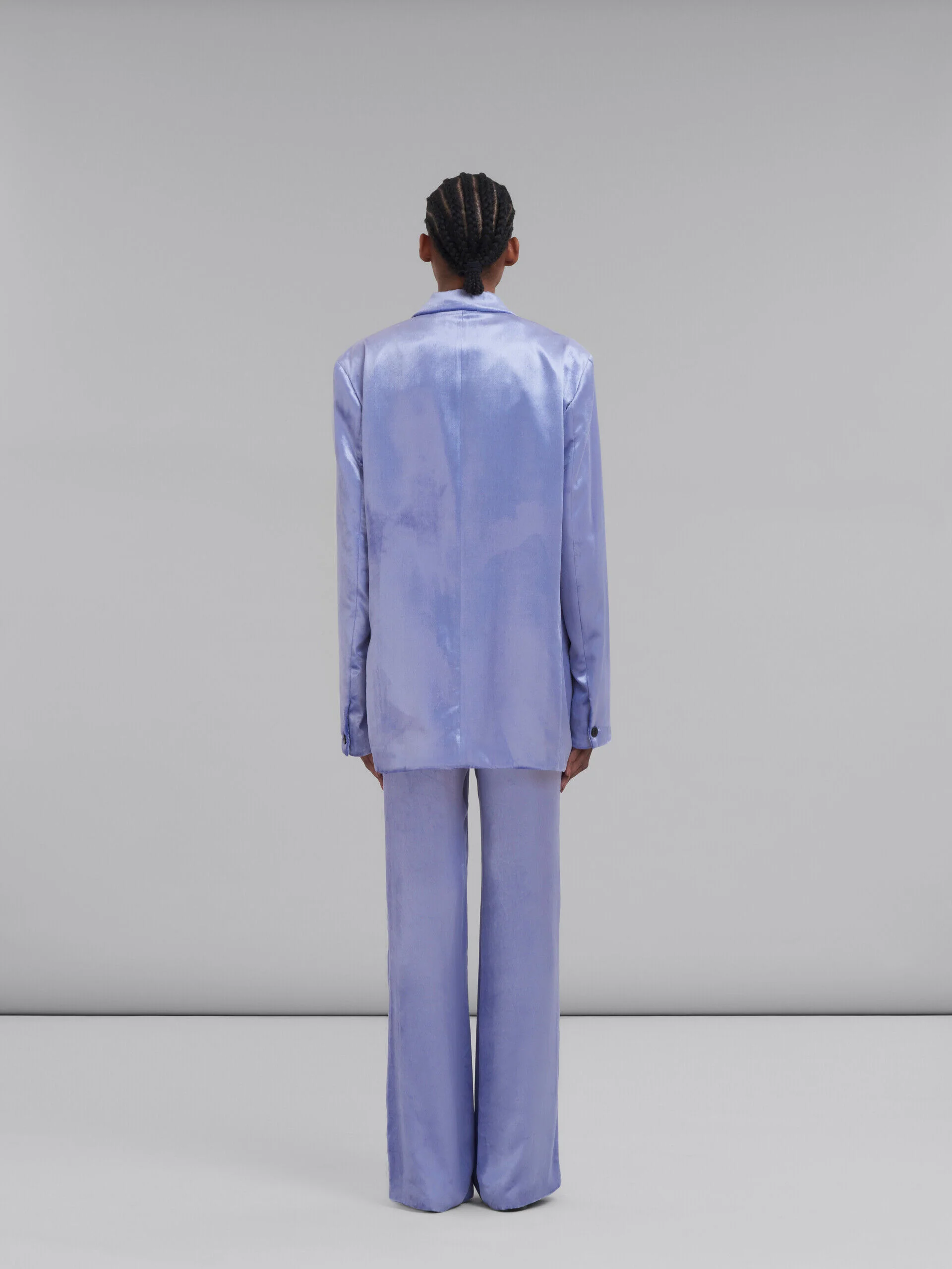MARNI WOMEN'S ULTRA VIOLET VELVET TAILORED BLAZER - Image 3