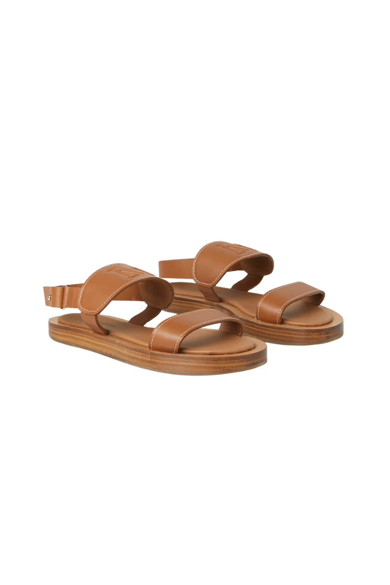 Max Mara Diana Sandals in Brown