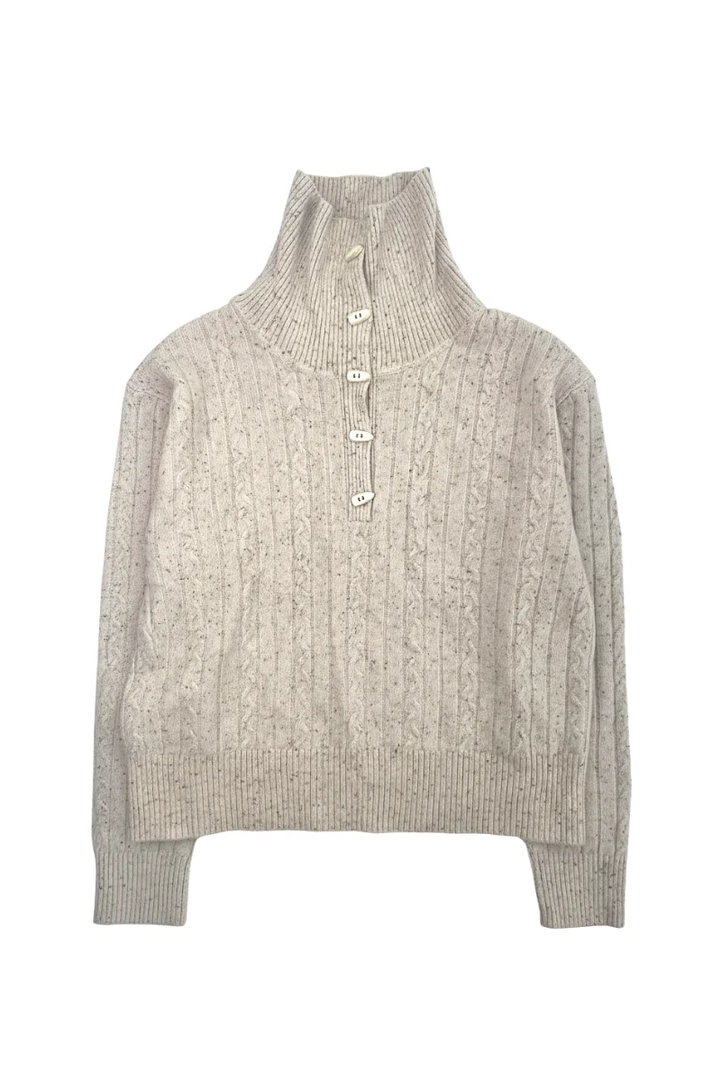 Max Simple Camp - Collar Knit Sweater Beige